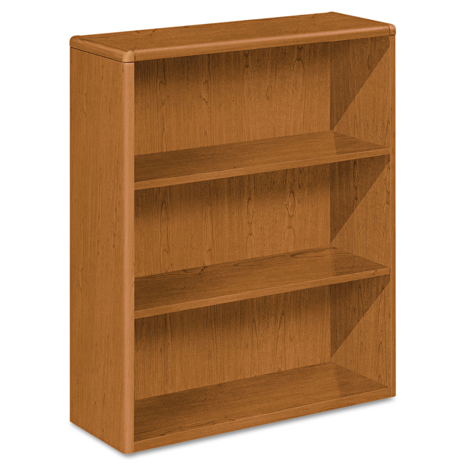  HON H10753.HH 10700 Series Wood Bookcase, Three Shelf, 36w x 13 1/8d x 43 3/8h, Bourbon Cherry (HON10753HH) 