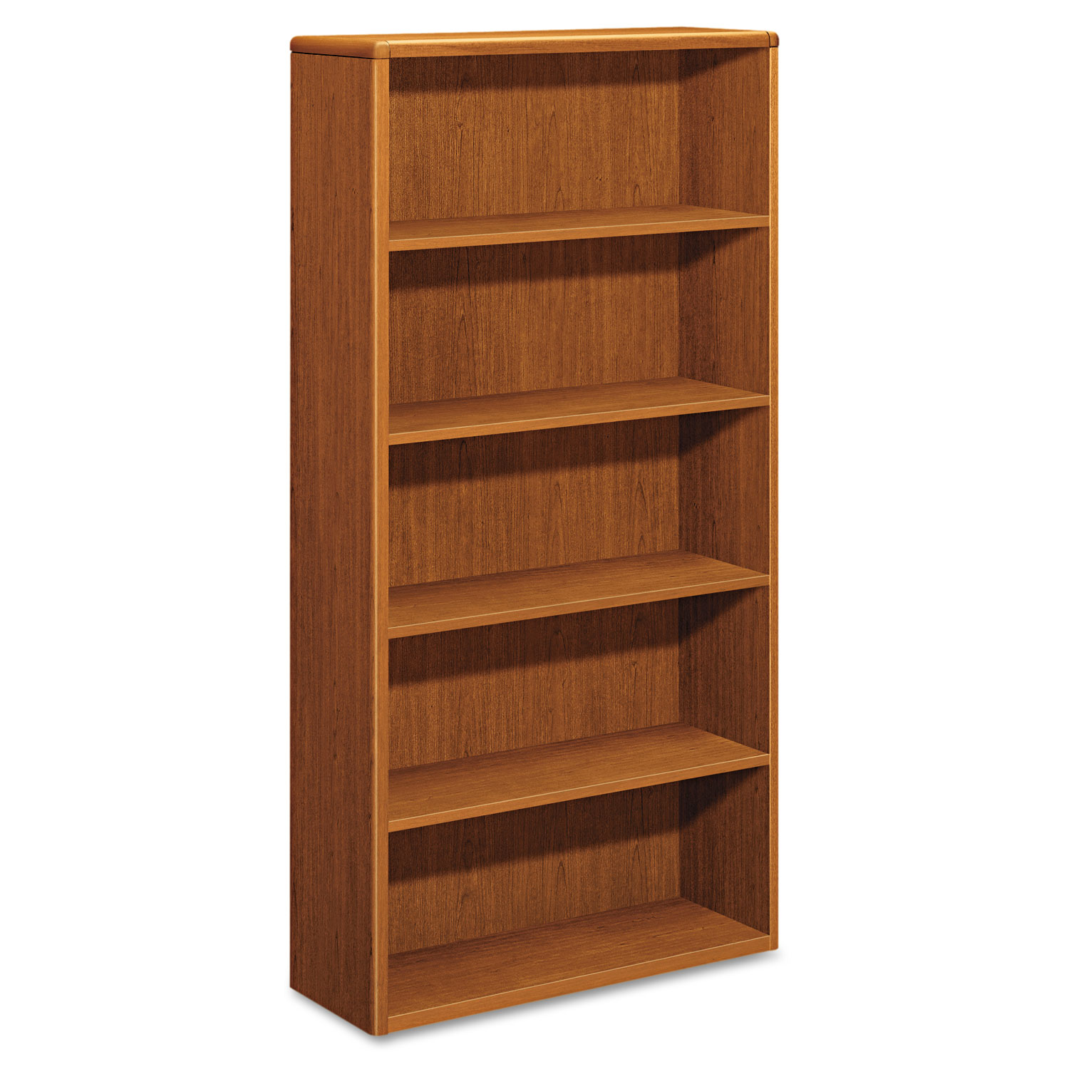  HON H10755.HH 10700 Series Wood Bookcase, Five Shelf, 36w x 13 1/8d x 71h, Bourbon Cherry (HON10755HH) 