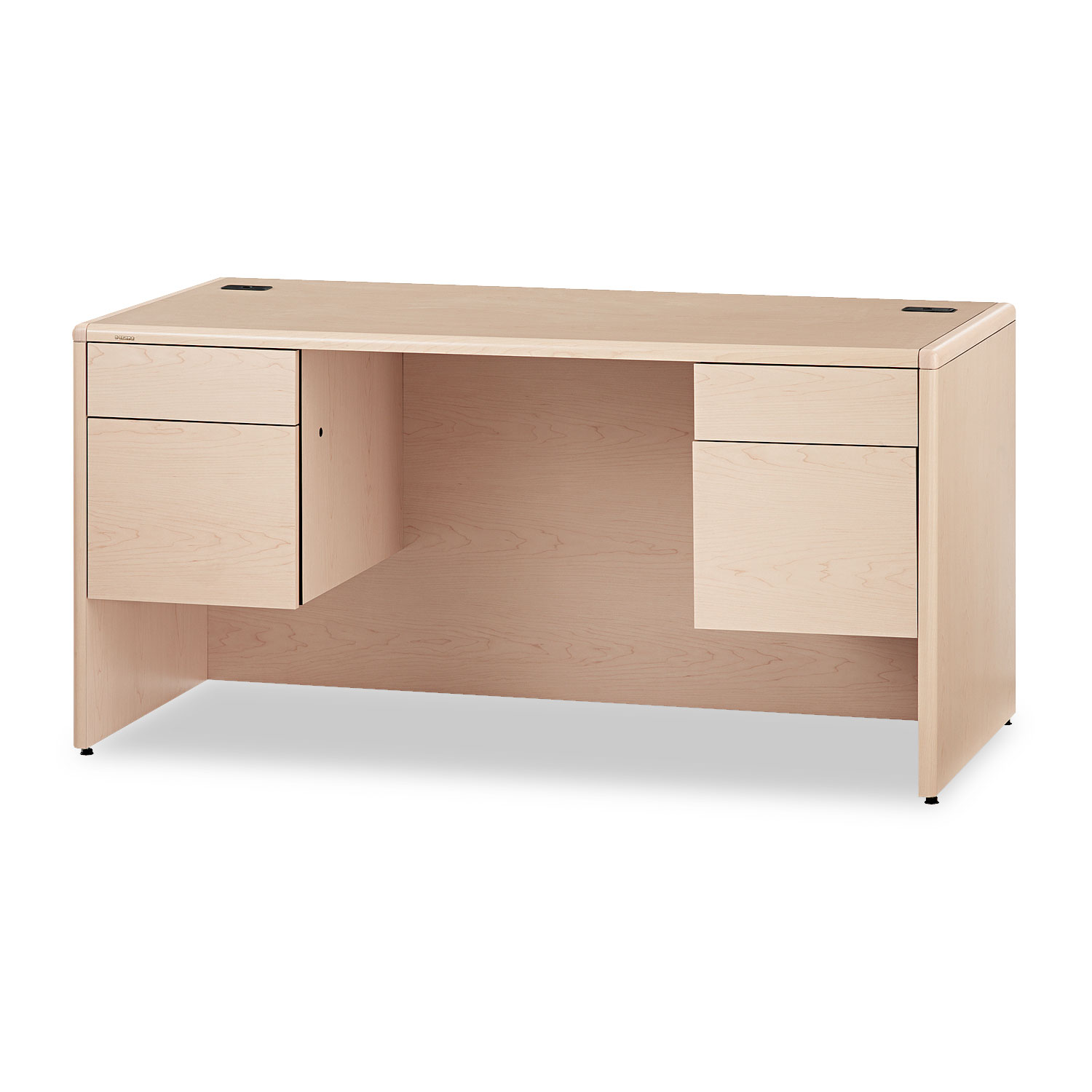  HON H10771.DD 10700 Series Desk, 3/4 Height Double Pedestals, 60w x 30d x 29.5h, Natural Maple (HON10771DD) 