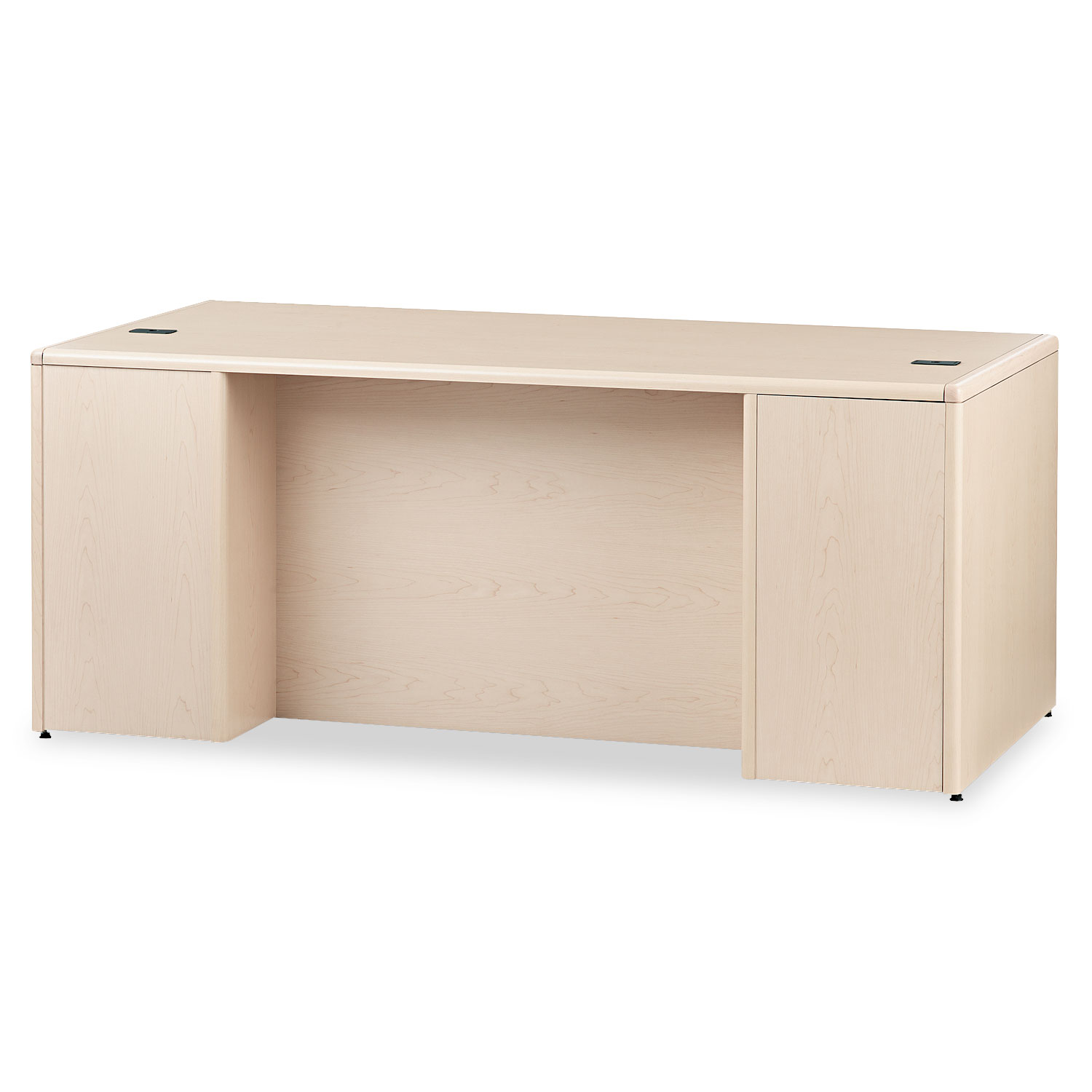 10700 Series Single Pedestal Desk, Full Height Left Ped, 72 x 36, Natural Maple