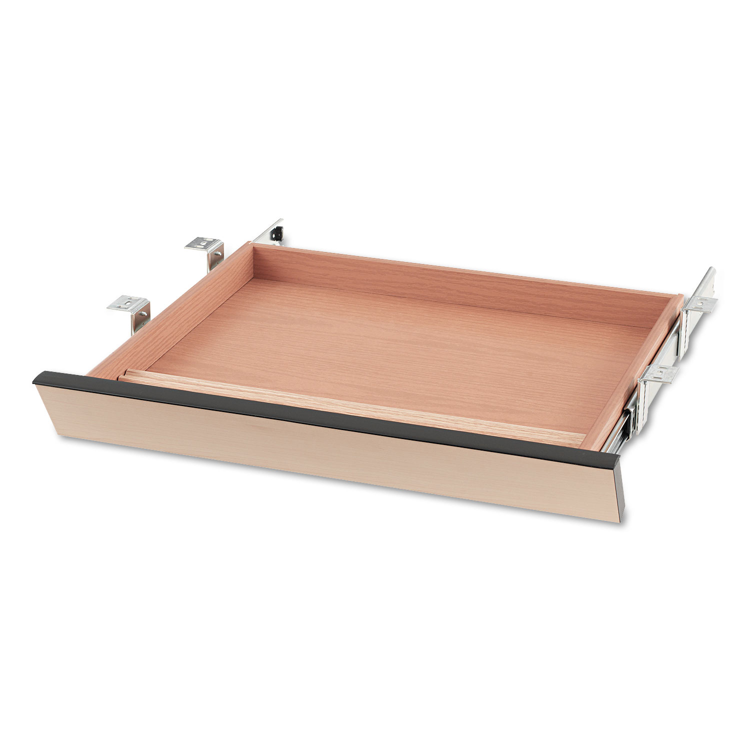 Laminate Angled Center Drawer, 22w x 15 3/8d x 2 1/2h, Natural Maple