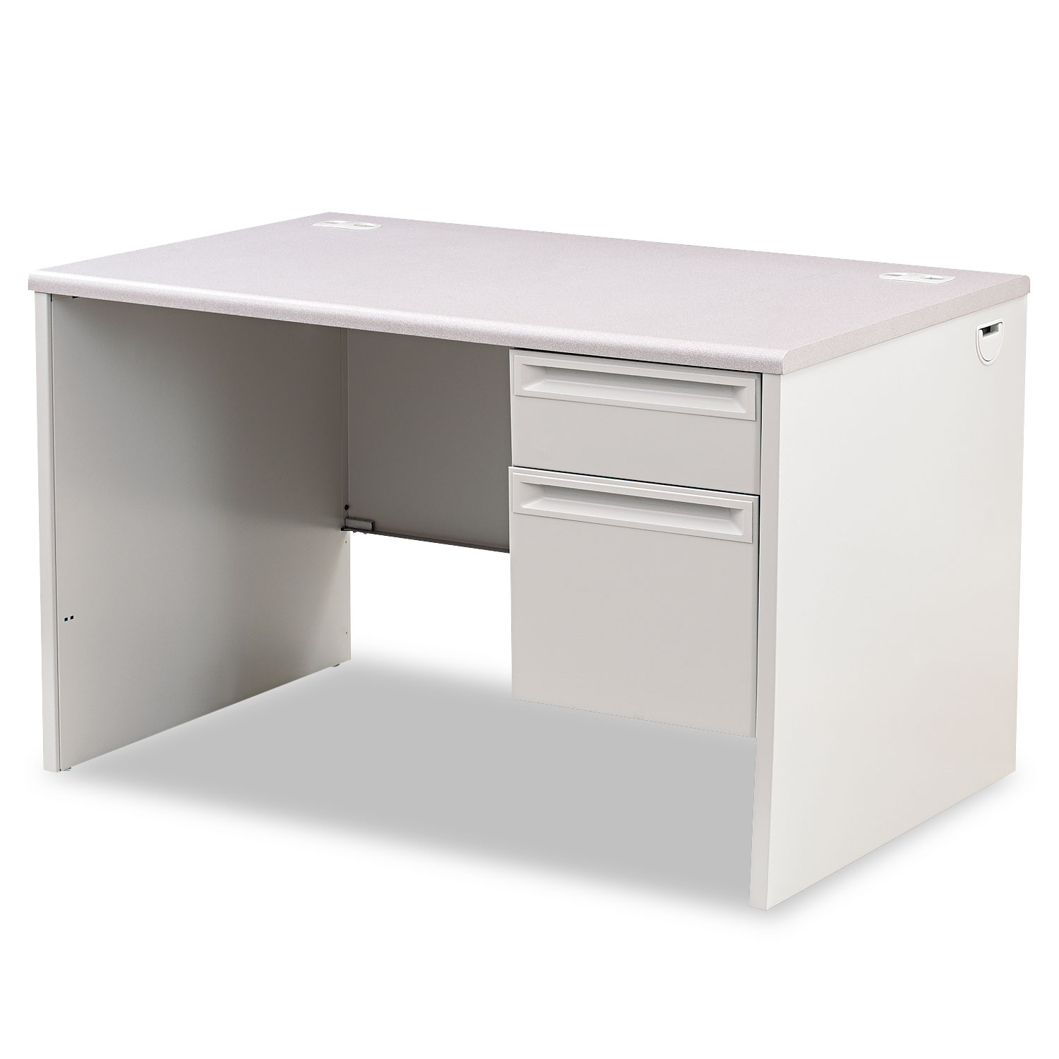  HON H38251.G2.Q 38000 Series Right Pedestal Desk, 48w x 30d x 29.5h, Light Gray (HON38251G2Q) 