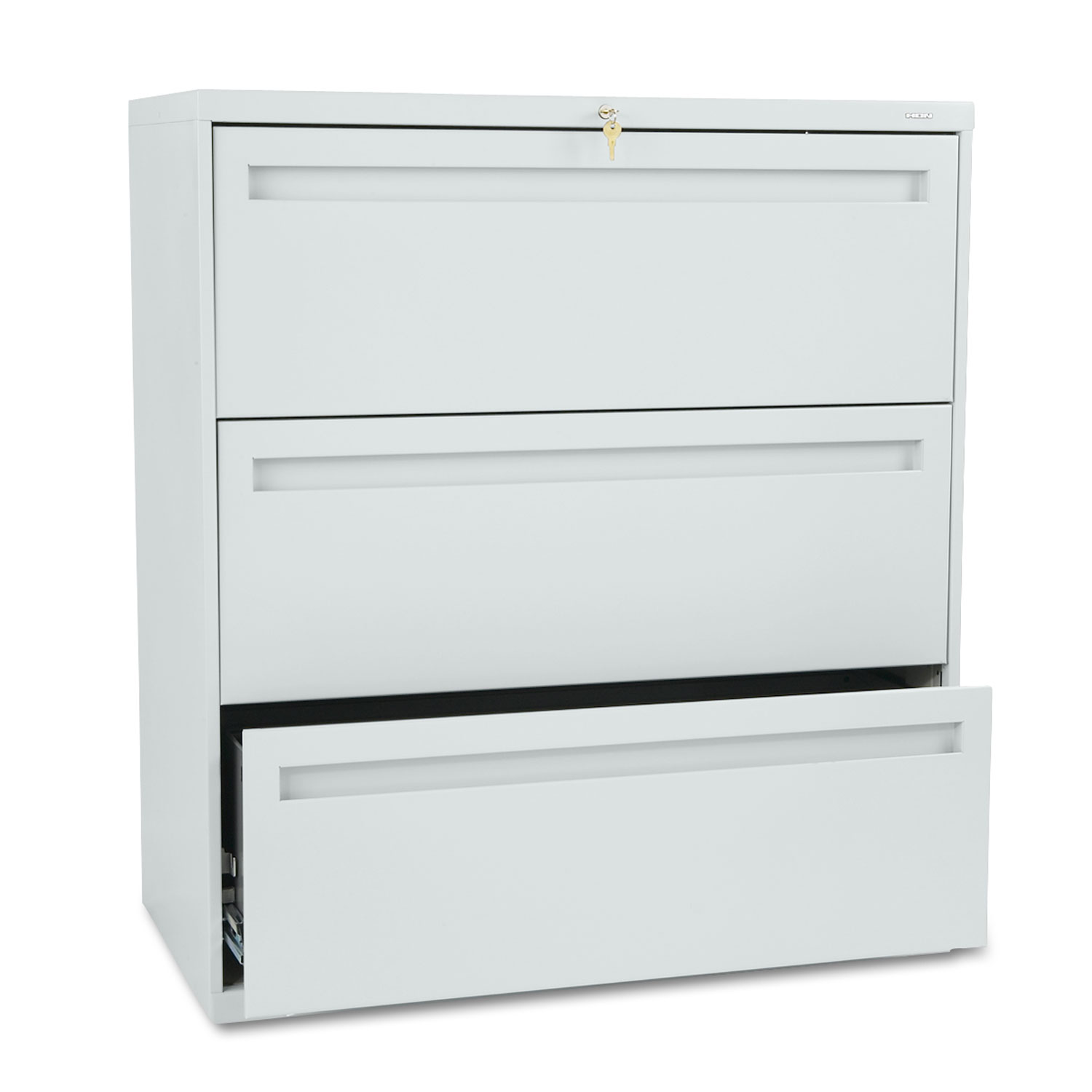700 Series Three-Drawer Lateral File, 36w x 19-1/4d, Light Gray