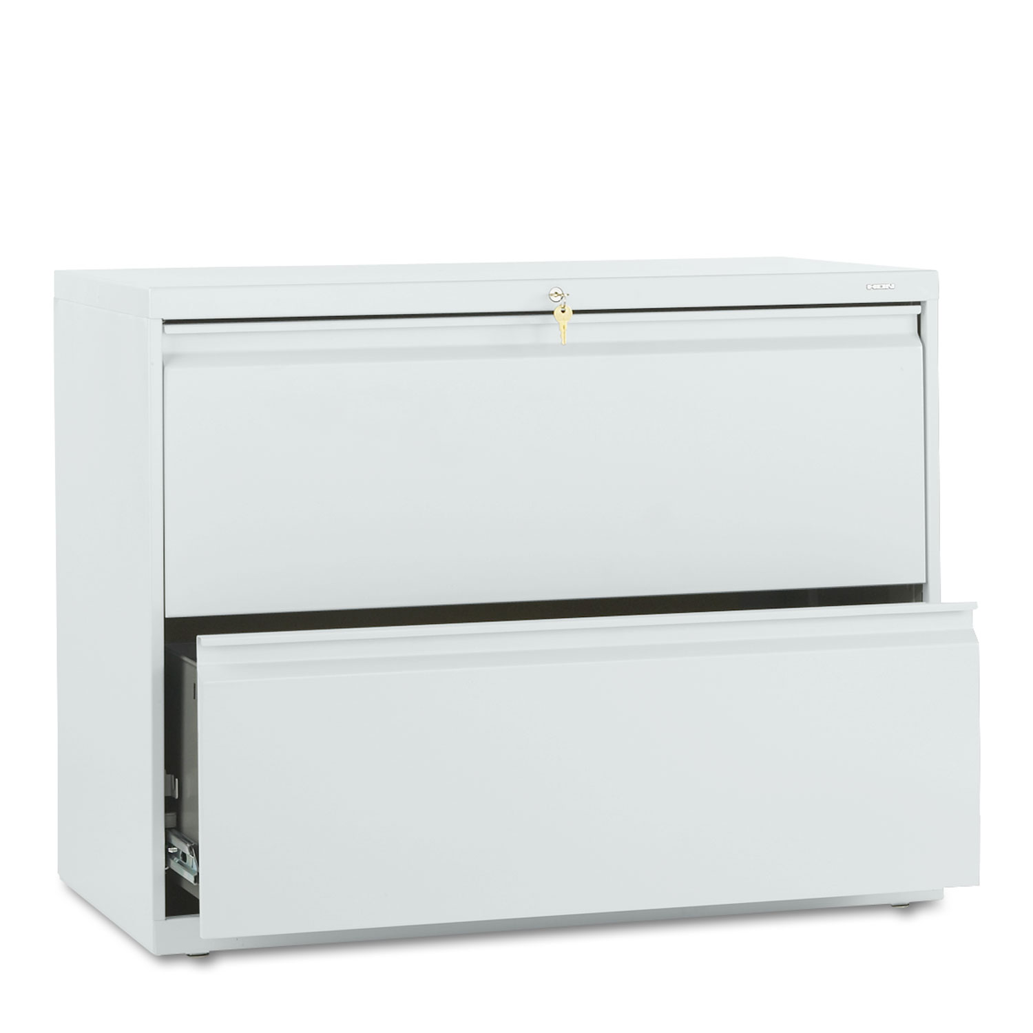800 Series Two-Drawer Lateral File, 36w x 19-1/4d x 28-3/8h, Light Gray