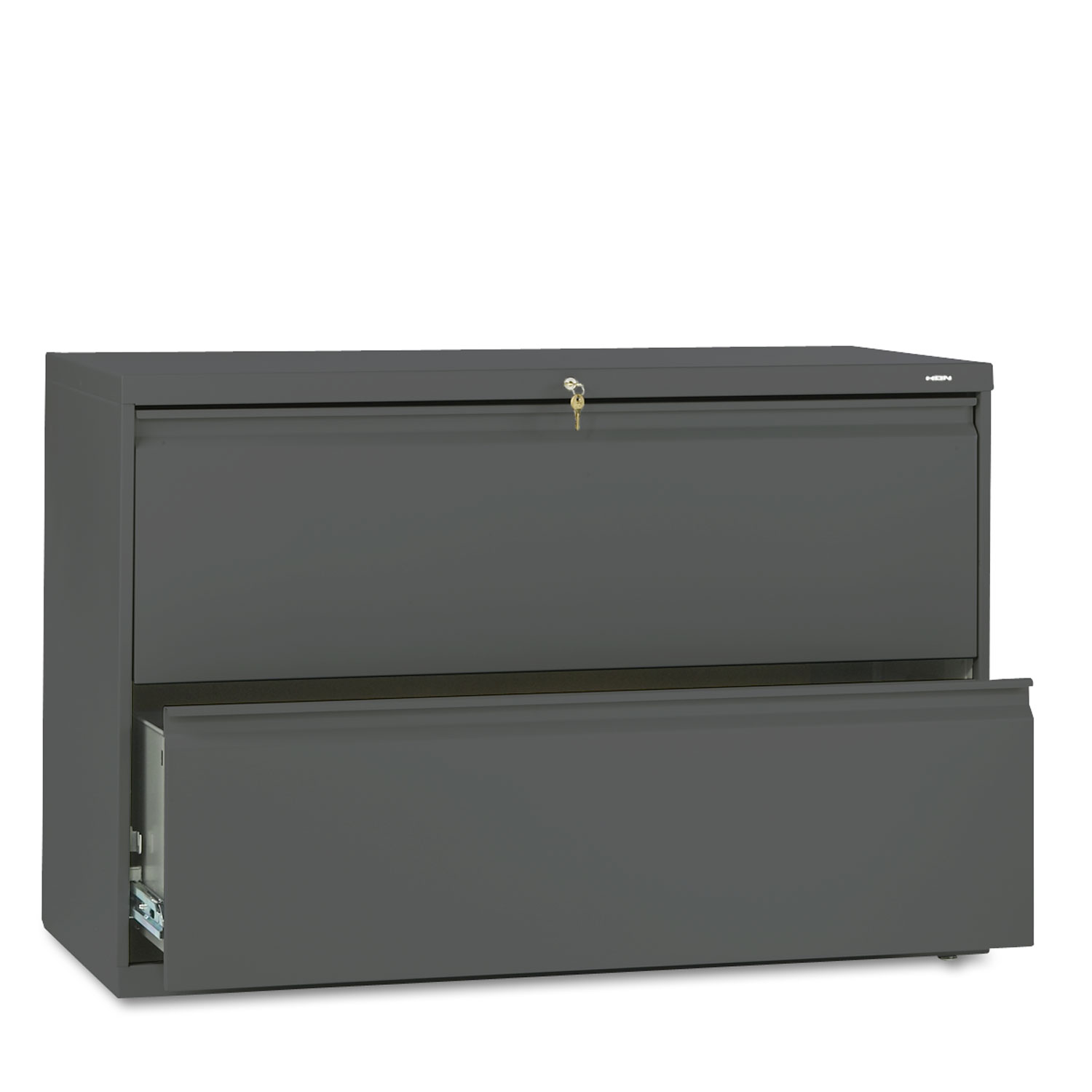  HON H892.L.S 800 Series Two-Drawer Lateral File, 42w x 19.25d x 28.38h, Charcoal (HON892LS) 