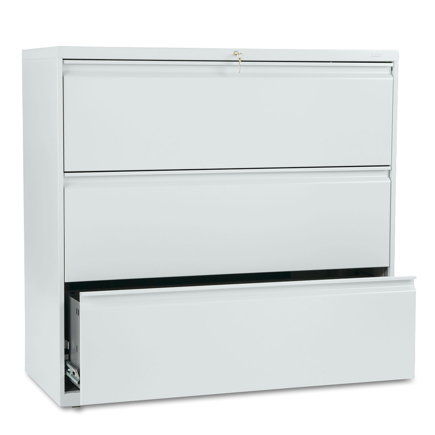 800 Series Three-Drawer Lateral File, 42w x 19-1/4d x 40-7/8h, Light Gray