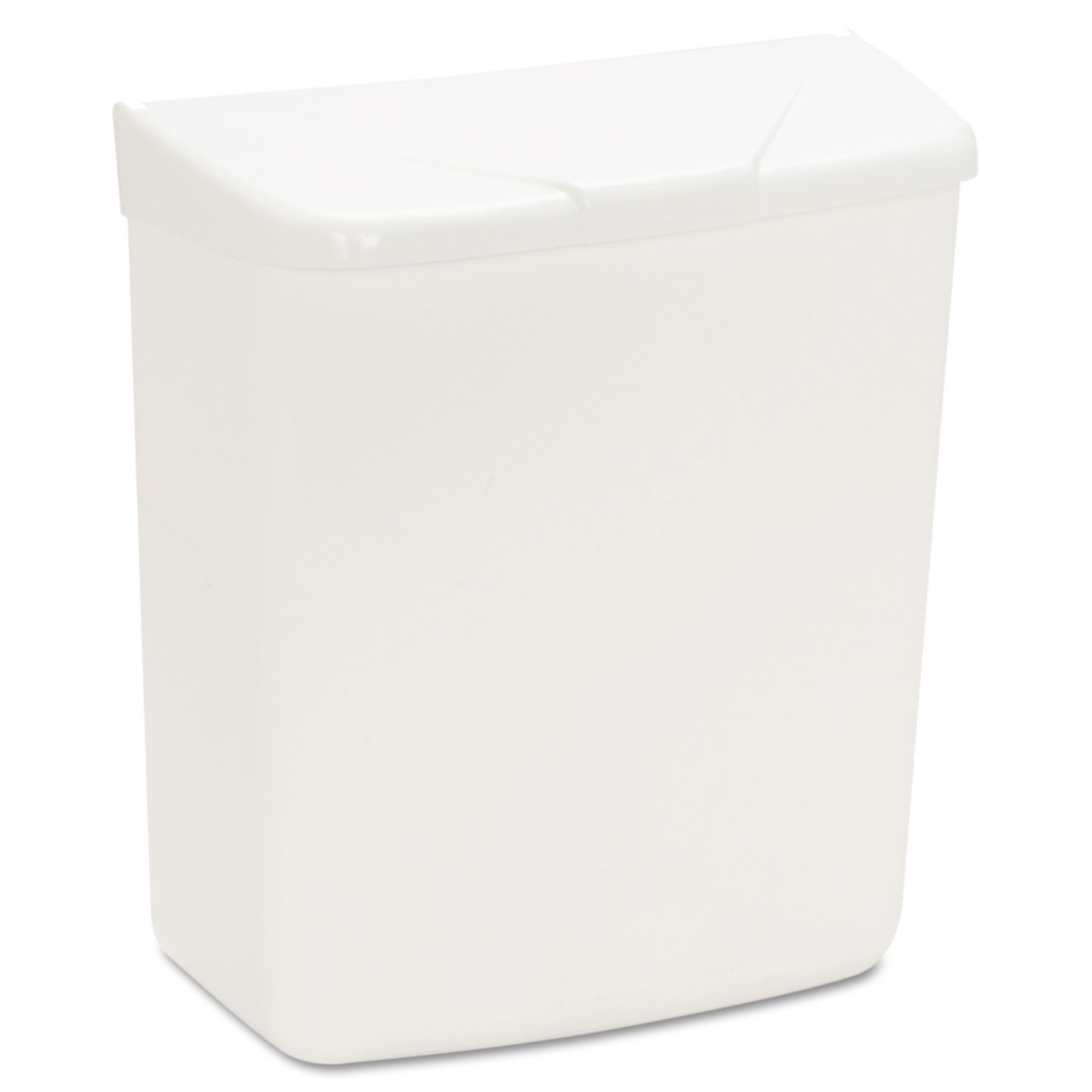 Wall Mount Sanitary Napkin Receptacle-ABS, Plastic, 1gal, White