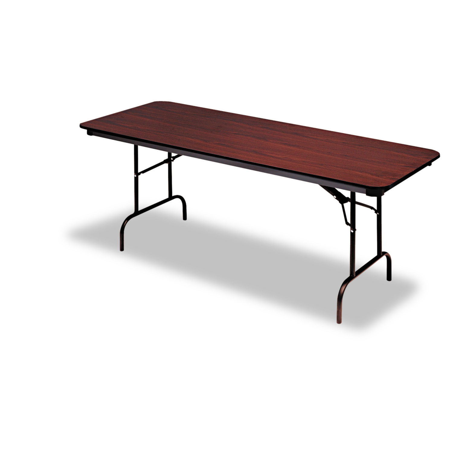  Iceberg 55214 Premium Wood Laminate Folding Table, Rectangular, 60w x 30d x 29h, Mahogany (ICE55214) 