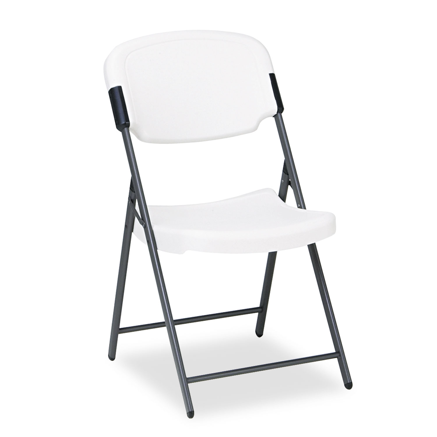  Iceberg 64003 Rough 'N Ready Folding Chair, Platinum Seat/Platinum Back, Black Base (ICE64003) 