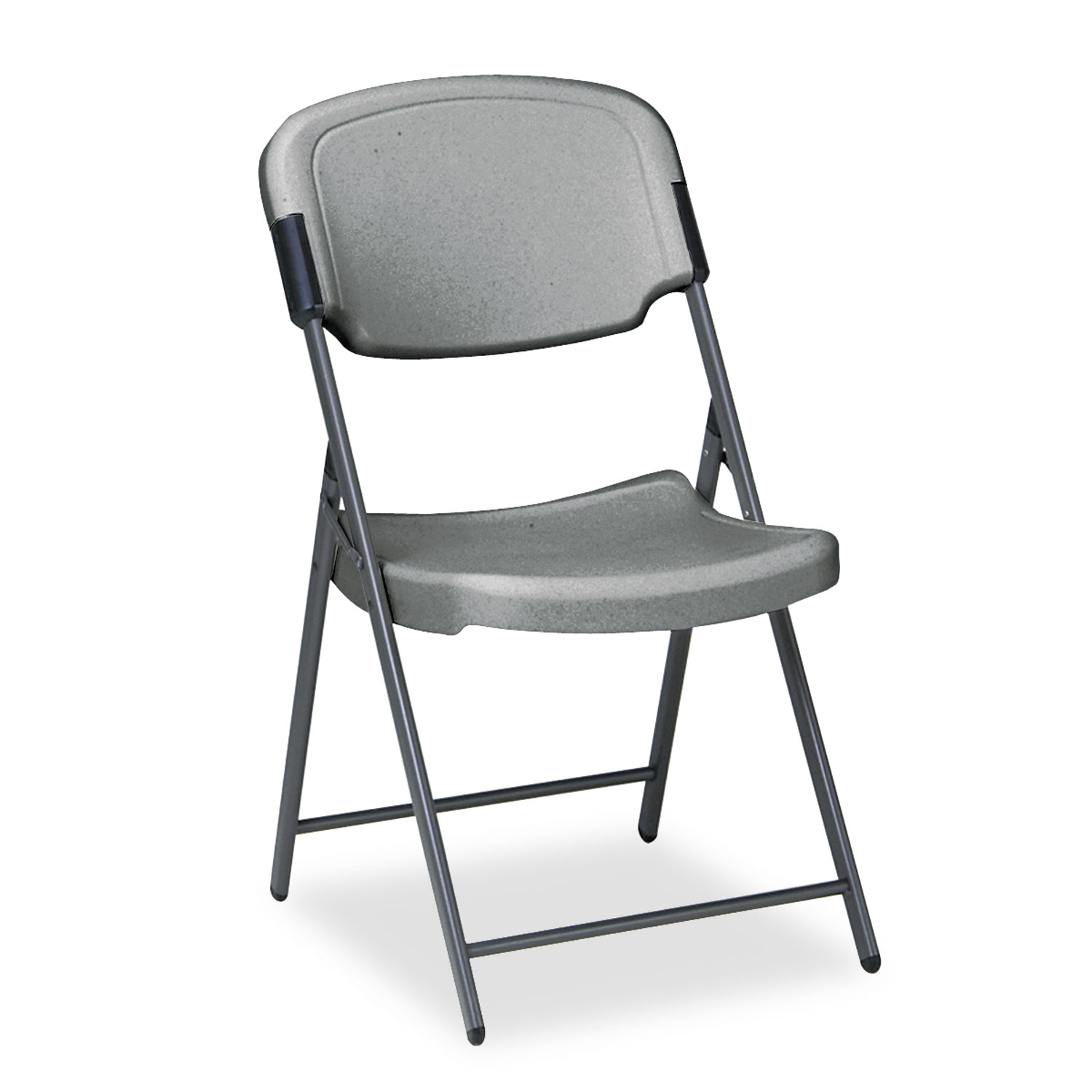  Iceberg 64007 Rough 'N Ready Folding Chair, Charcoal Seat/Charcoal Back, Silver Base (ICE64007) 