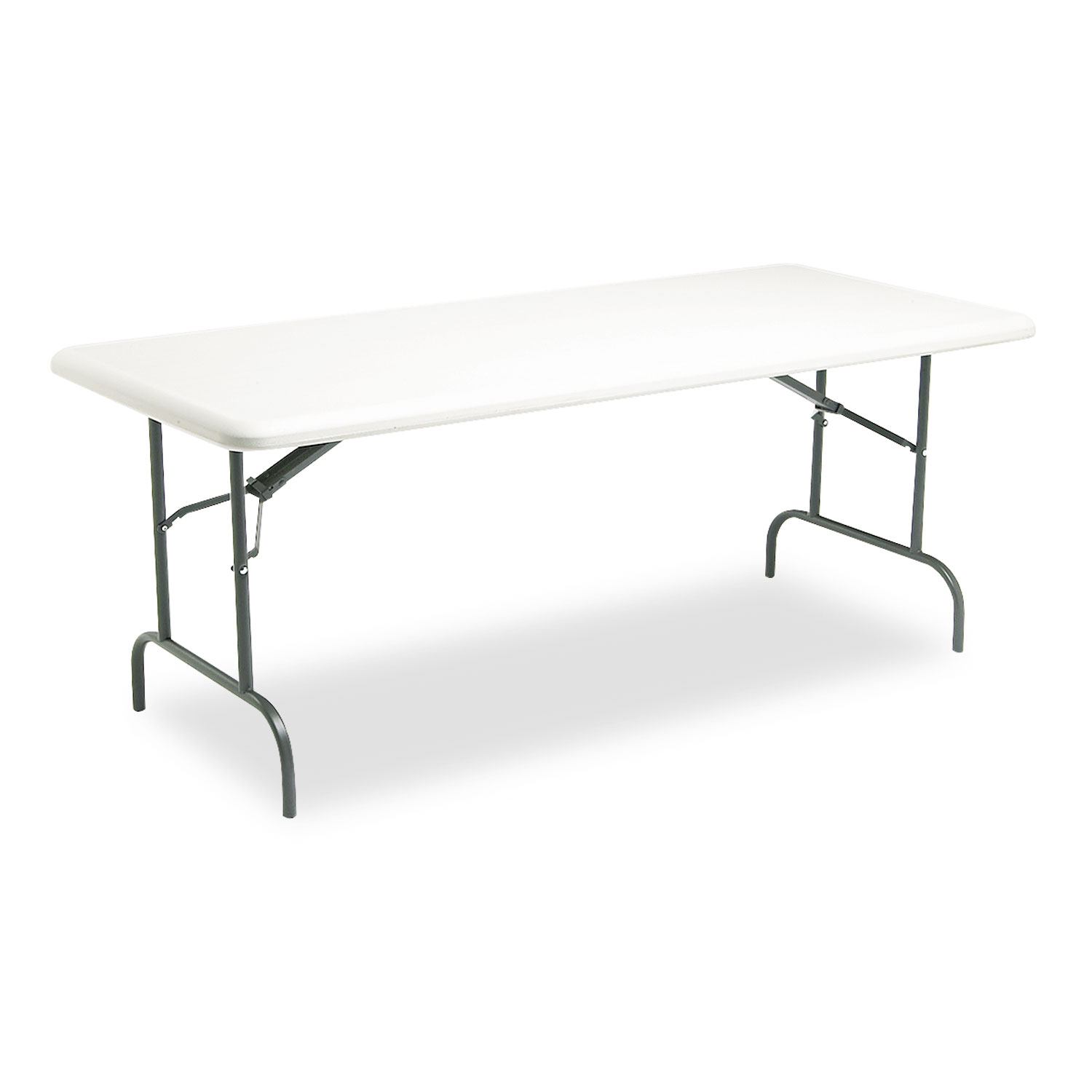 IndestrucTables Too 1200 Series Resin Folding Table, 72w x 30d x 29h, Platinum