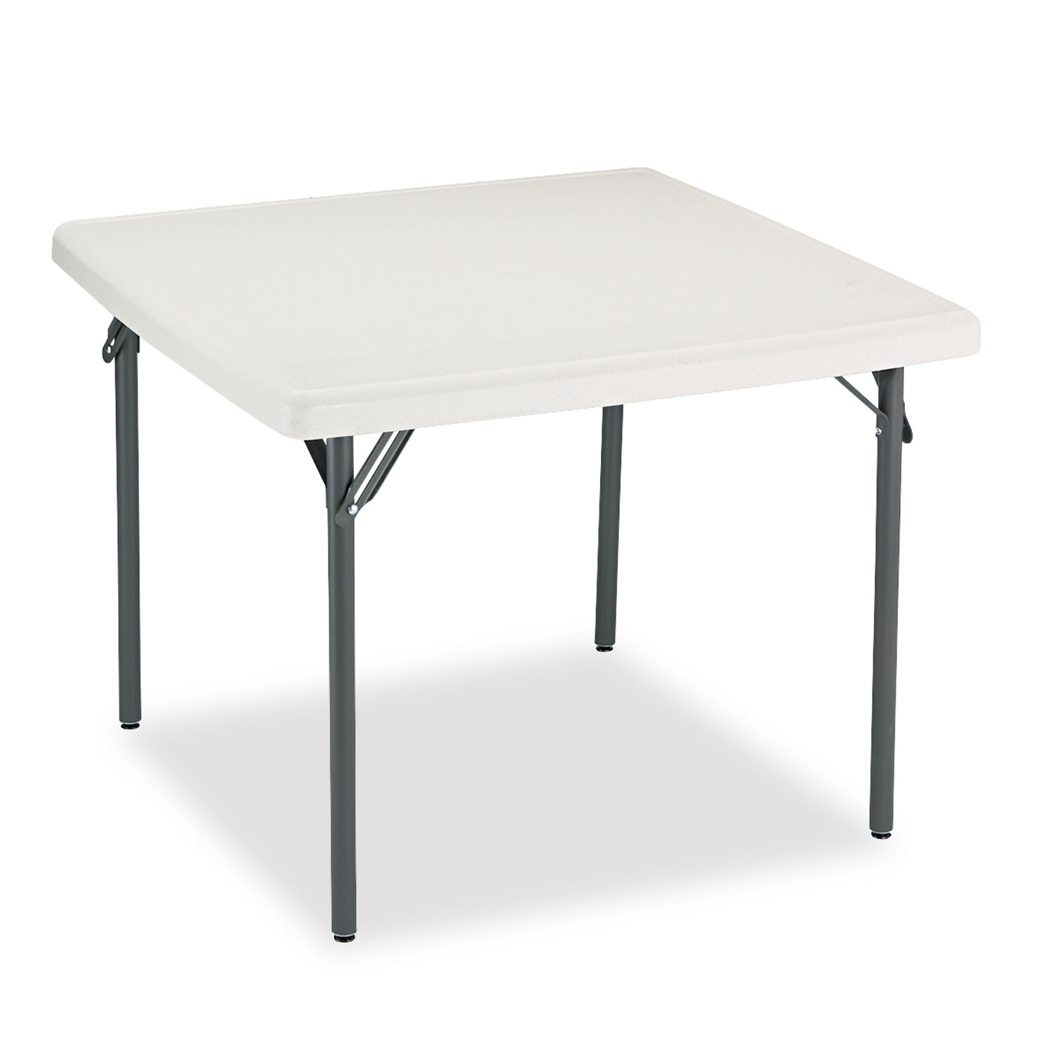 IndestrucTables Too 1200 Series Resin Folding Table, 37w x 37d x 29h, Platinum
