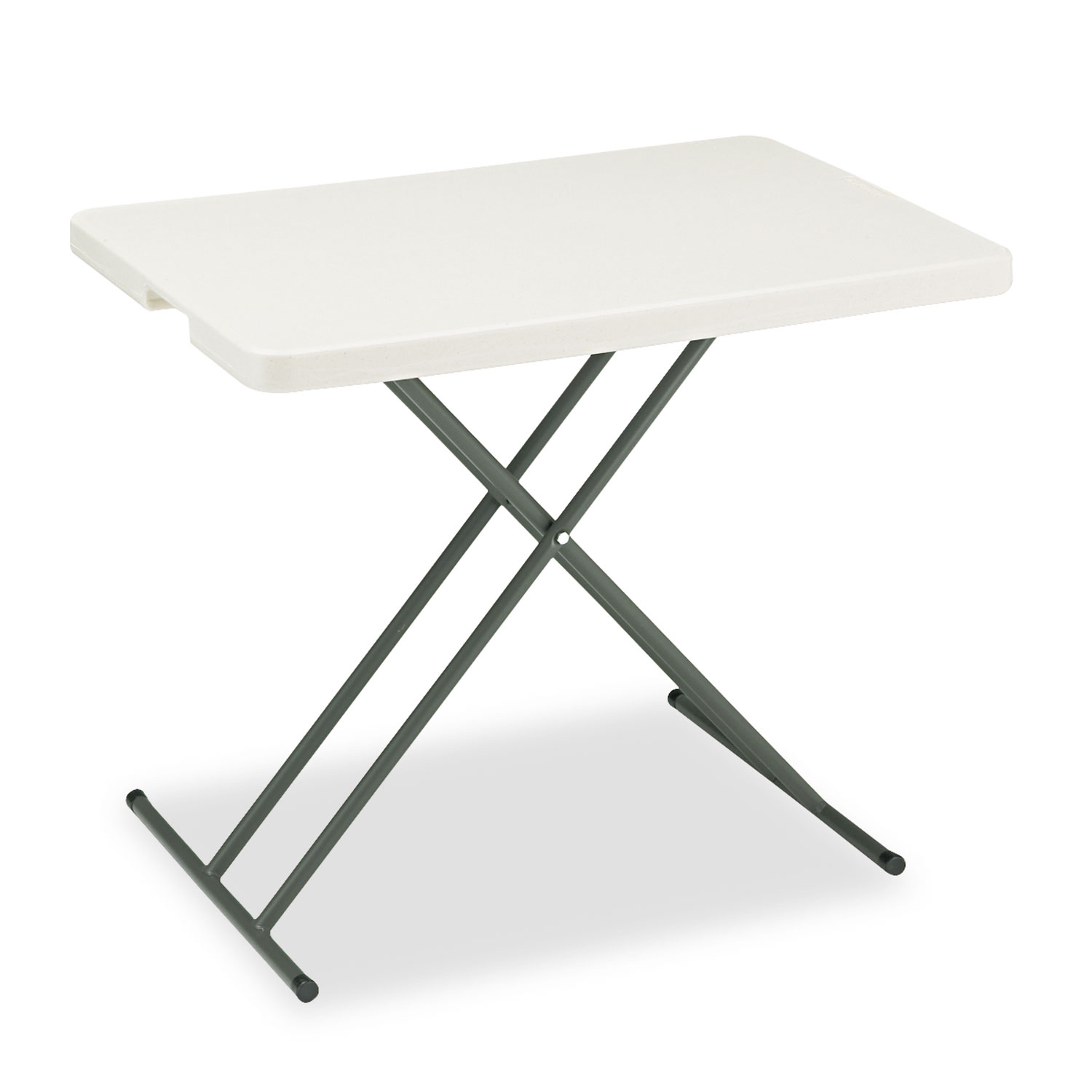  Iceberg 65490 IndestrucTables Too 1200 Series Resin Personal Folding Table, 30 x 20, Platinum (ICE65490) 