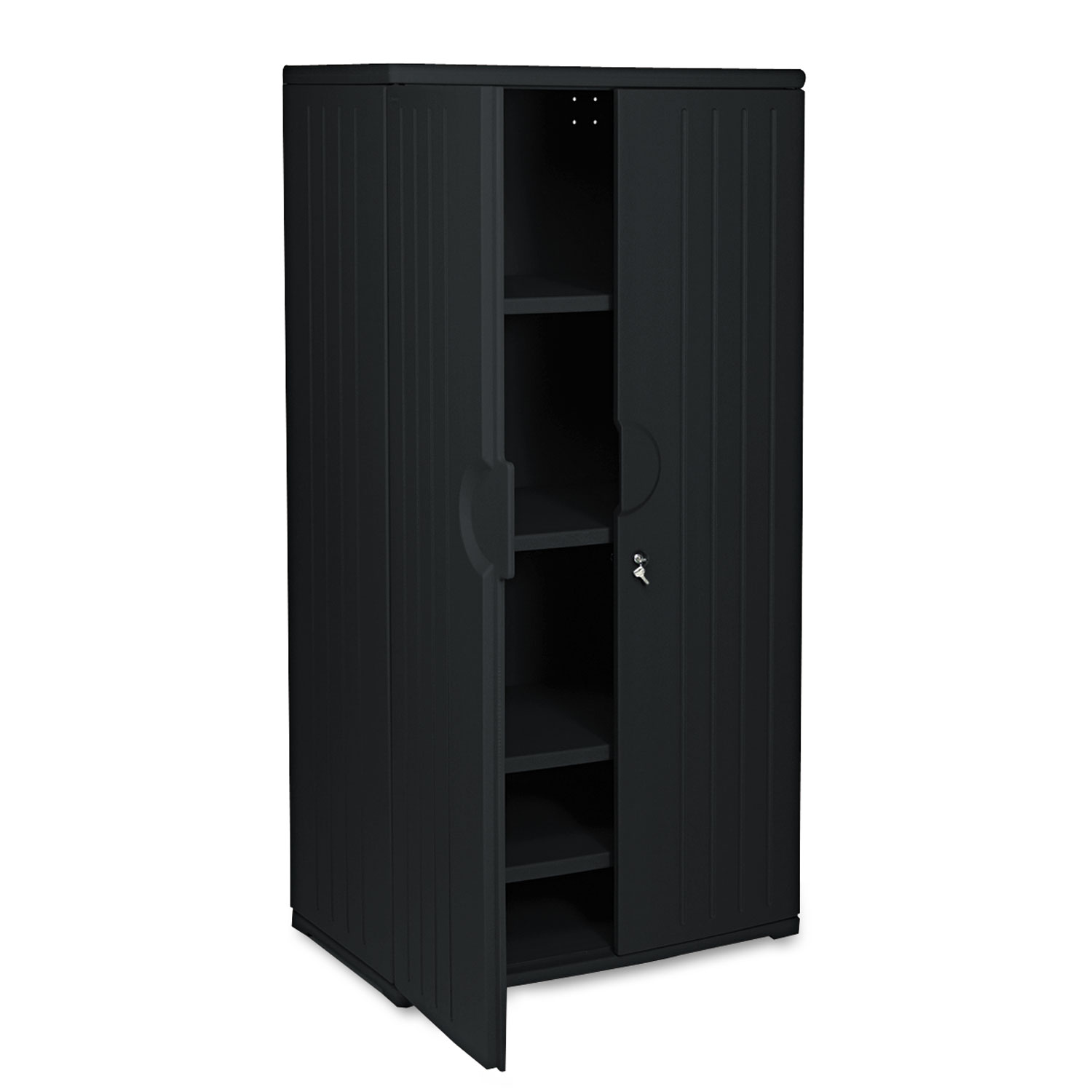  Iceberg 92571 OfficeWorks Resin Storage Cabinet, 36w x 22d x 72h, Black (ICE92571) 