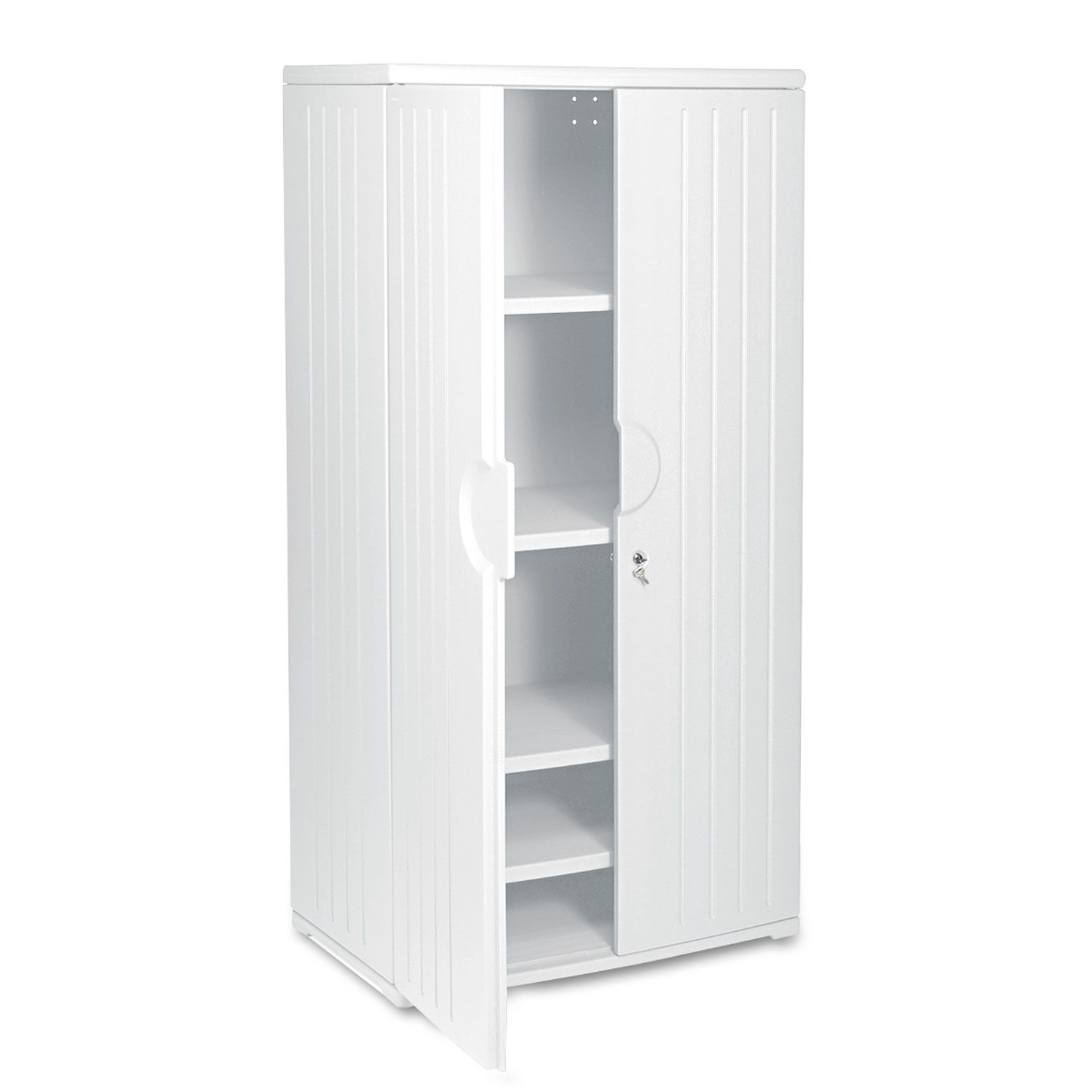  Iceberg 92573 OfficeWorks Resin Storage Cabinet, 36w x 22d x 72h, Platinum (ICE92573) 