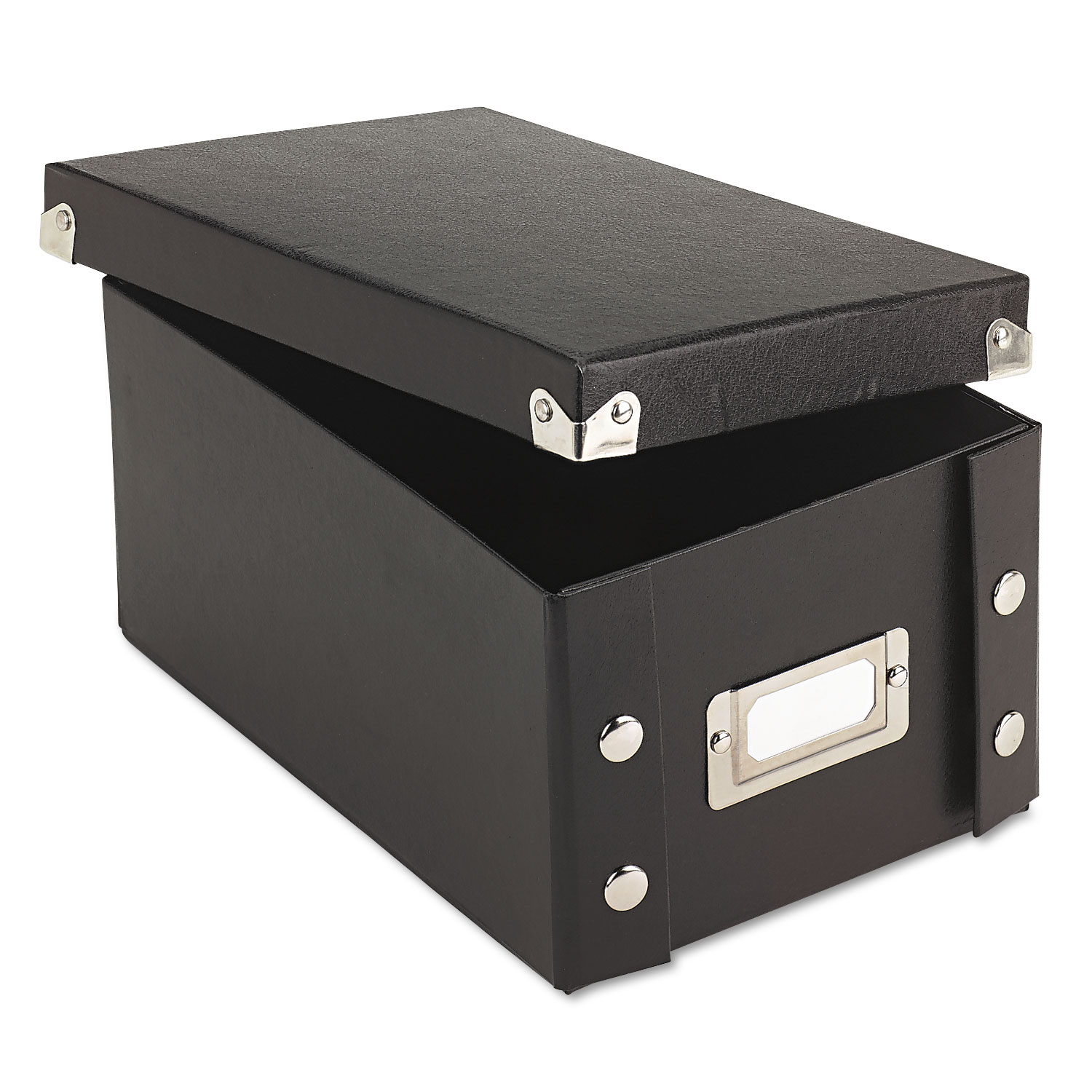  Snap-N-Store SNS01577 Collapsible Index Card File Box, Holds 1,100 4 x 6 Cards, Black (IDESNS01577) 