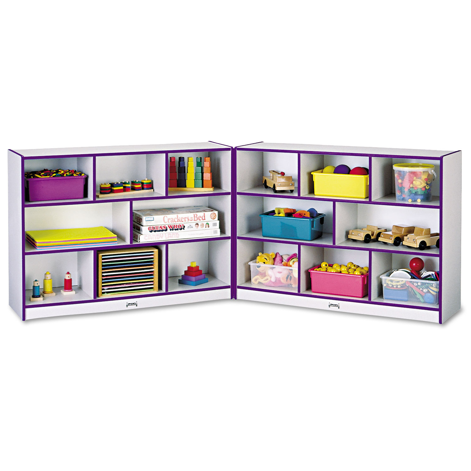 Rainbow Accents Fold-n-Lock Storage Unit, 48w x 15d x 35-1/2h, Purple/Gray