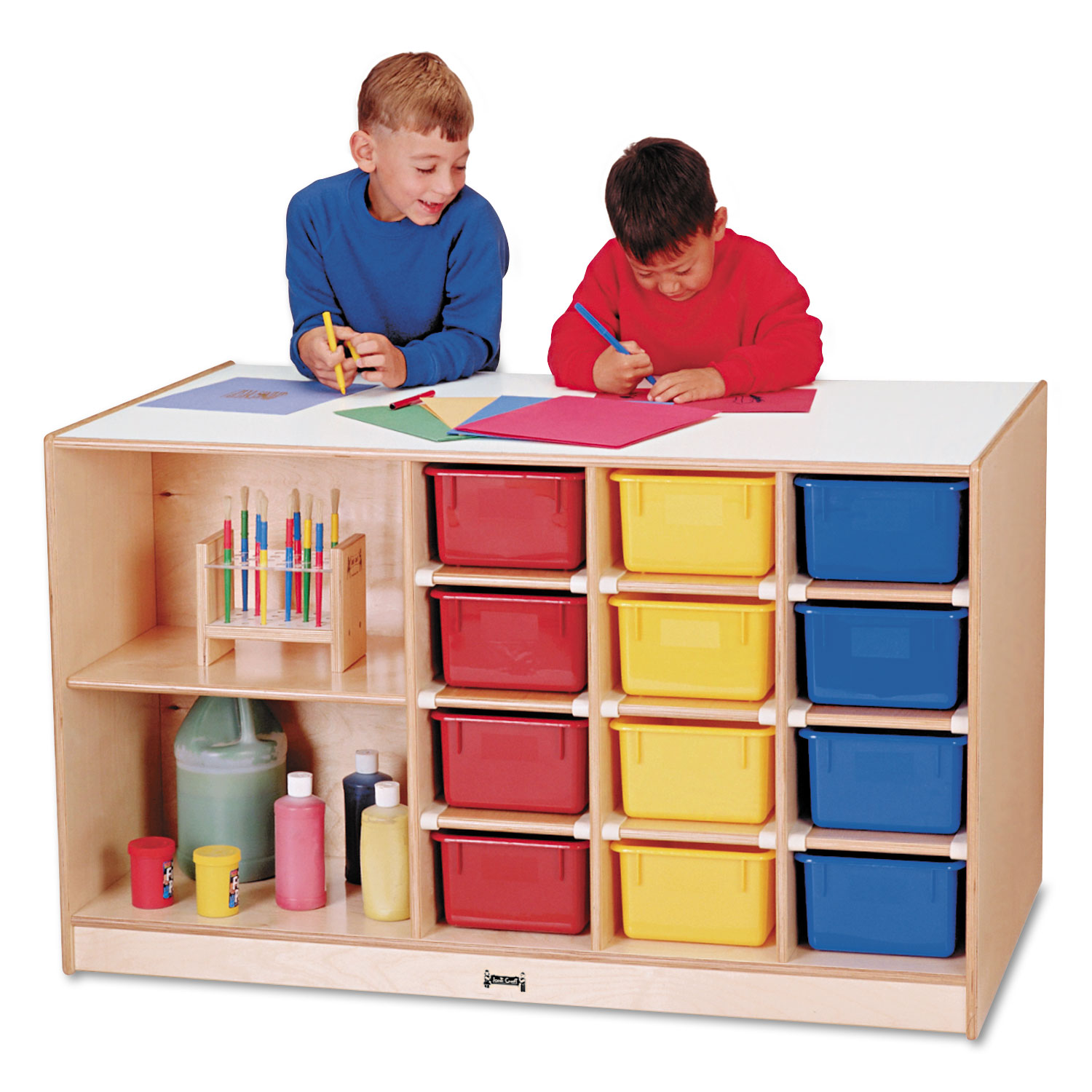 Jonti-Craft Classroom Organizer - with Clear Trays