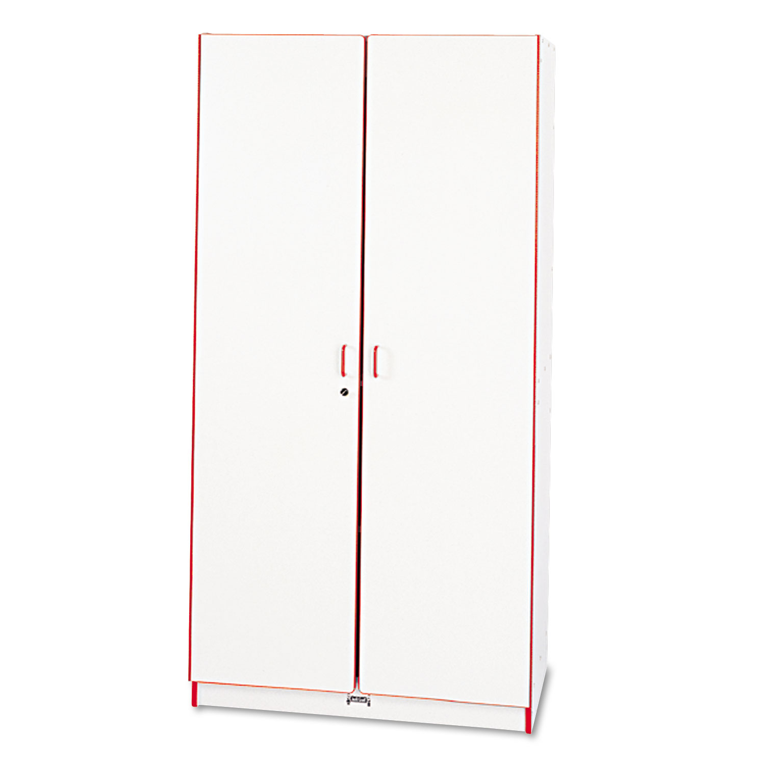 Rainbow Accents Deluxe Classroom Closet, 36w x 24d x 72h, Red/Gray