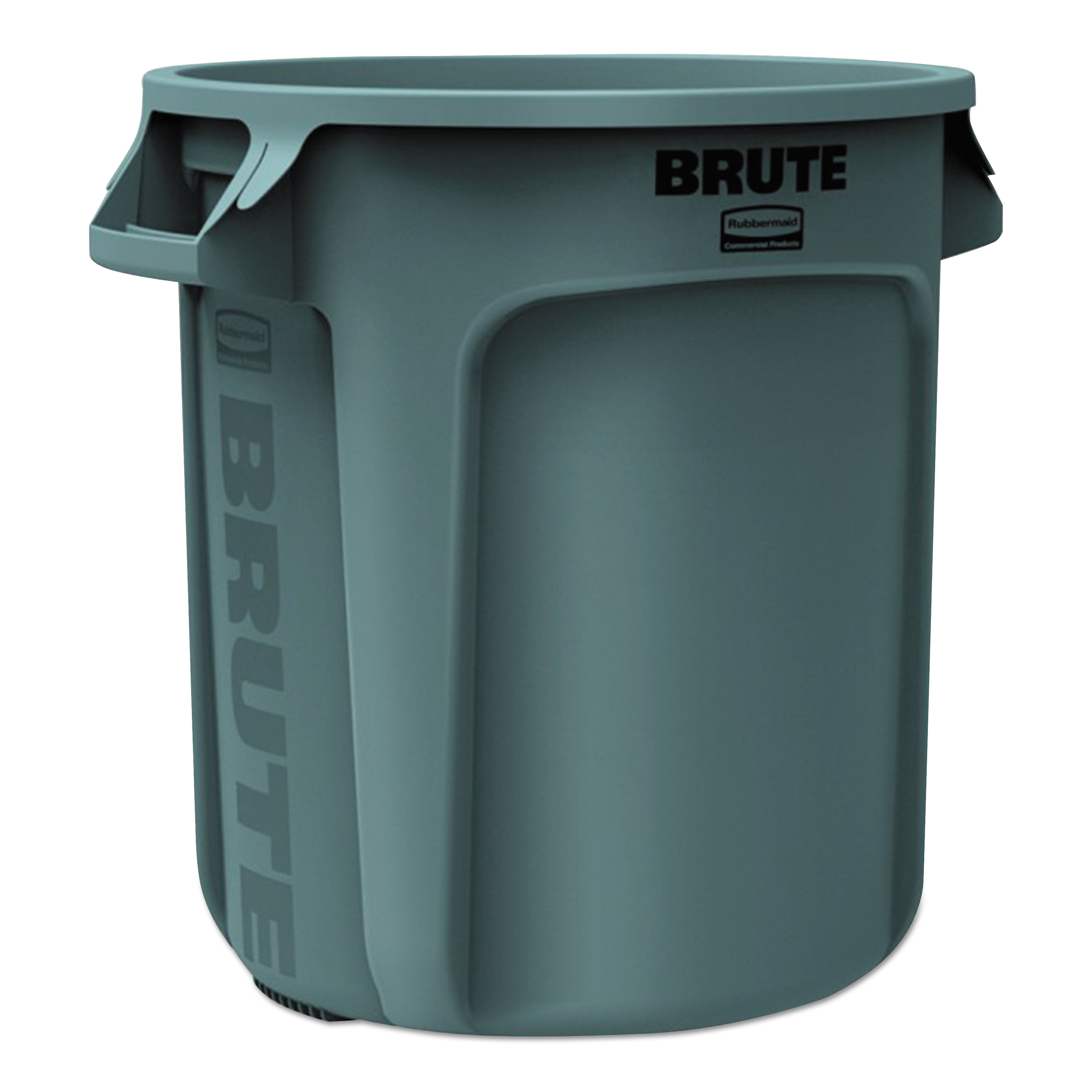  Rubbermaid Commercial FG261000GRAY Round Brute Container, Plastic, 10 gal, Gray (RCP2610GRA) 
