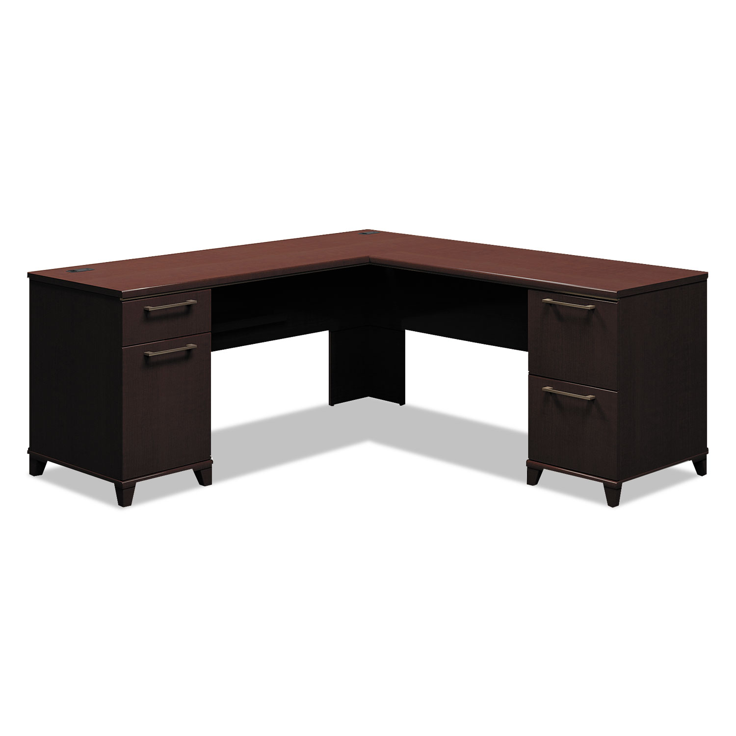 Enterprise Collection 72w x 72d L-Desk Pedestal Only, Mocha Cherry, Box 1 of 2