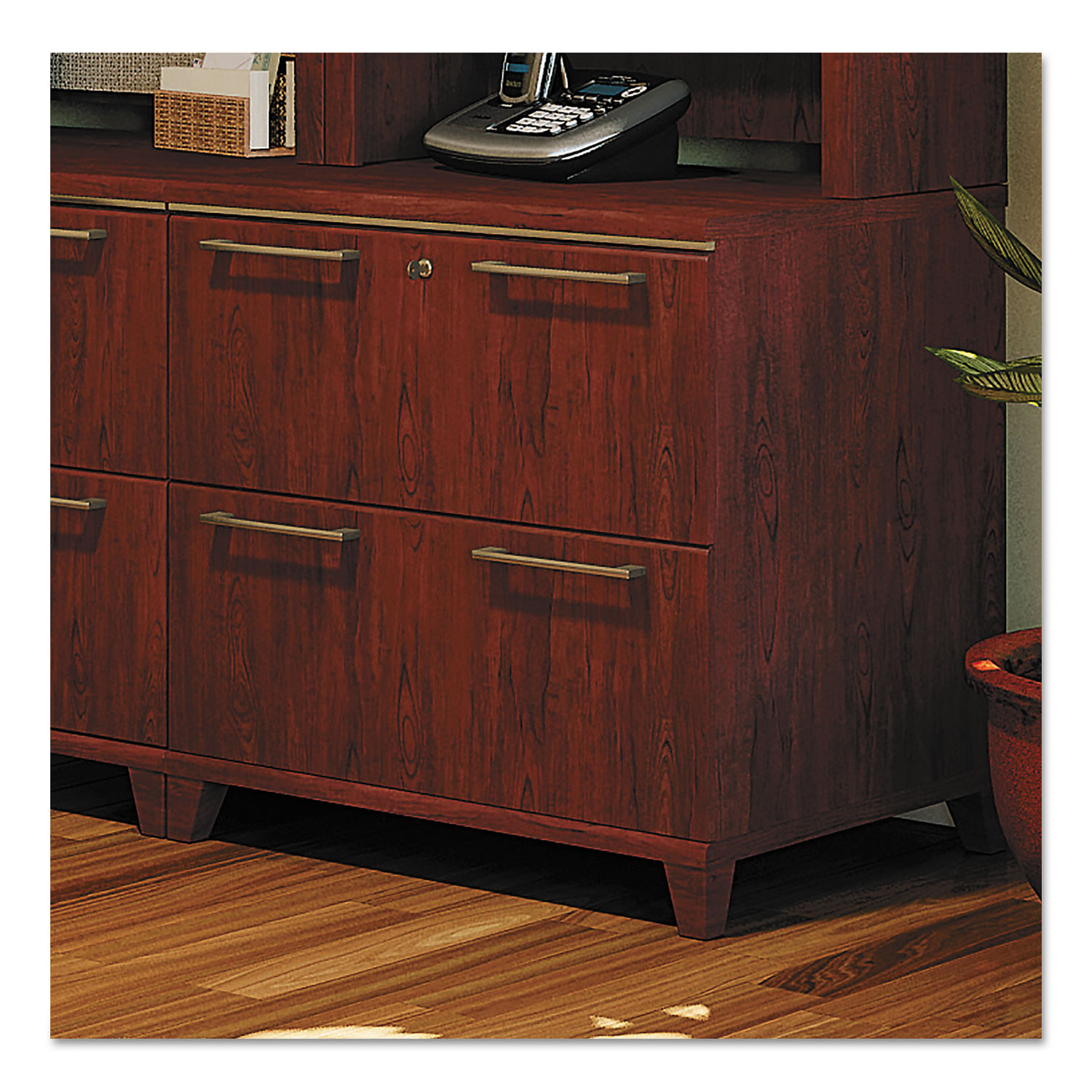 Enterprise Collection 30W Two-Drawer Lateral File, Harvest Cherry