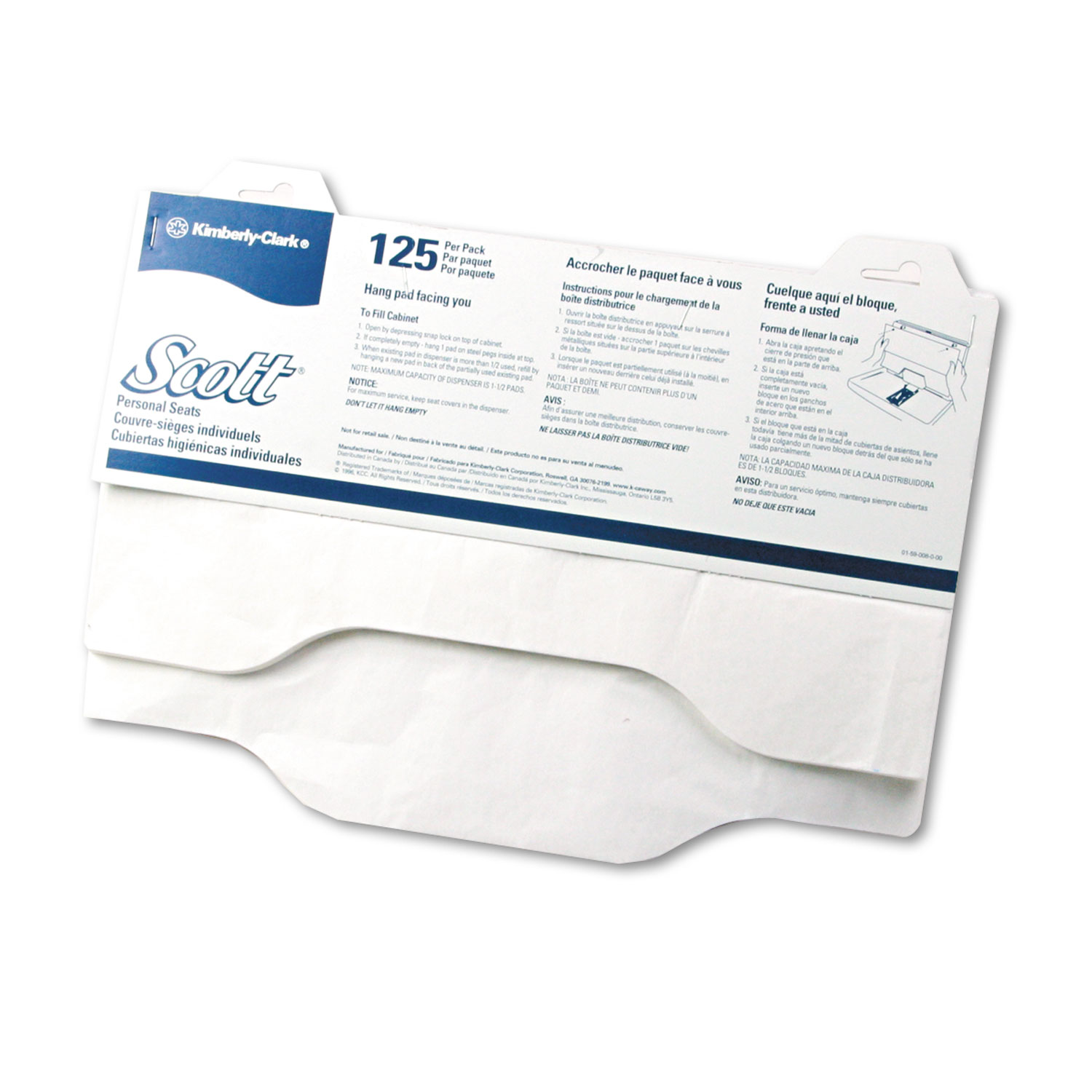 Personal Seats Sanitary Toilet Seat Covers, 15 x 18, 125/Pack