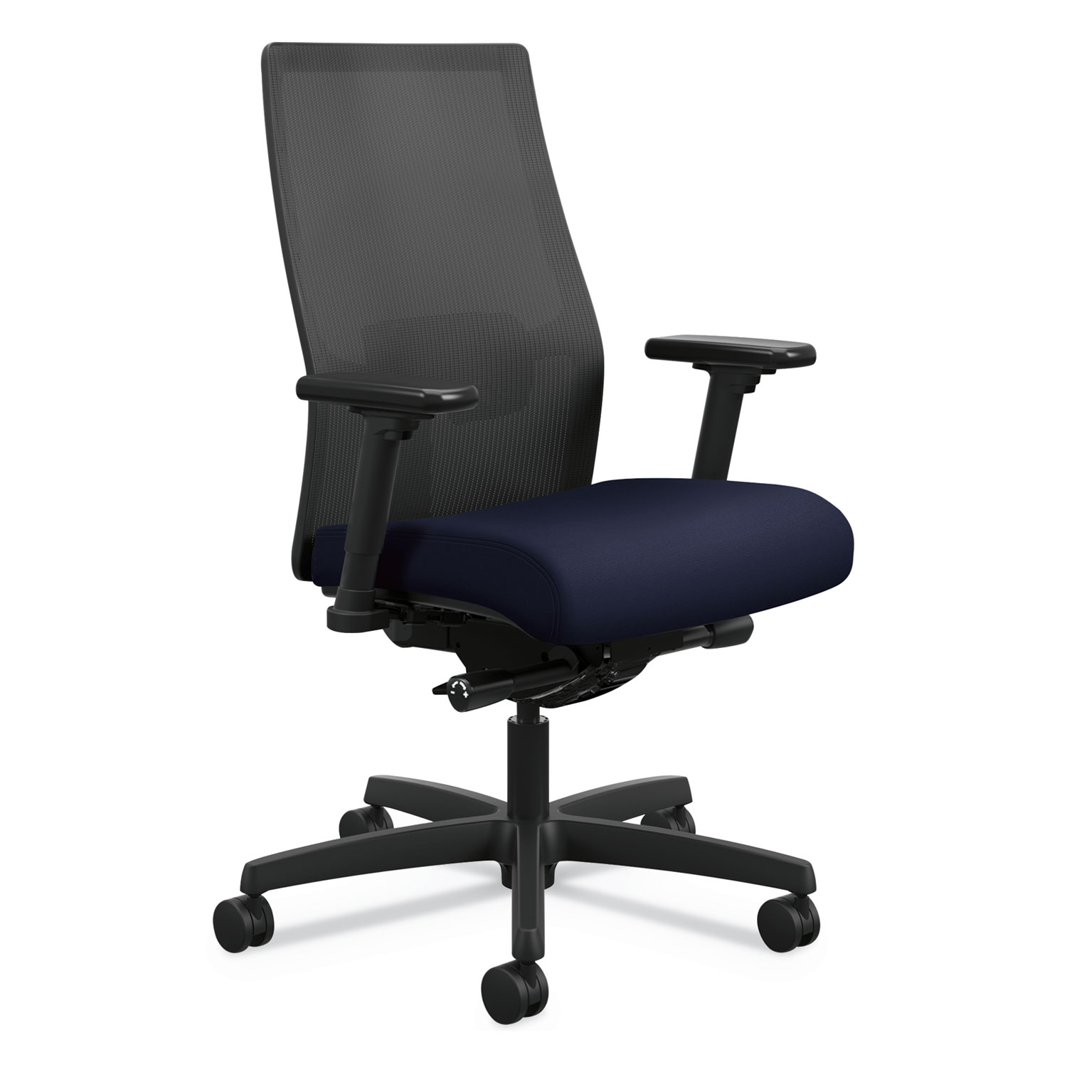  HON HONI2M2AMLC98TK Ignition 2.0 4-Way Stretch Mid-Back Mesh Task Chair, Supports up to 300 lbs., Navy Seat, Black Back/Base (HONI2M2AMLC98TK) 