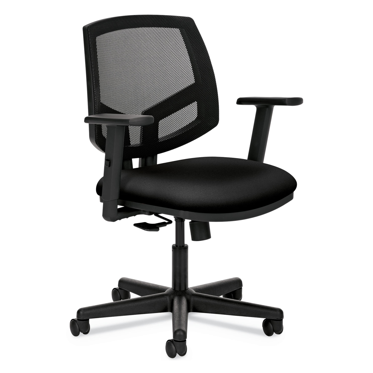  HON H5713.GA10.T Volt Series Mesh Back Task Chair with Synchro-Tilt, Supports up to 250 lbs., Black Seat/Black Back, Black Base (HON5713GA10T) 