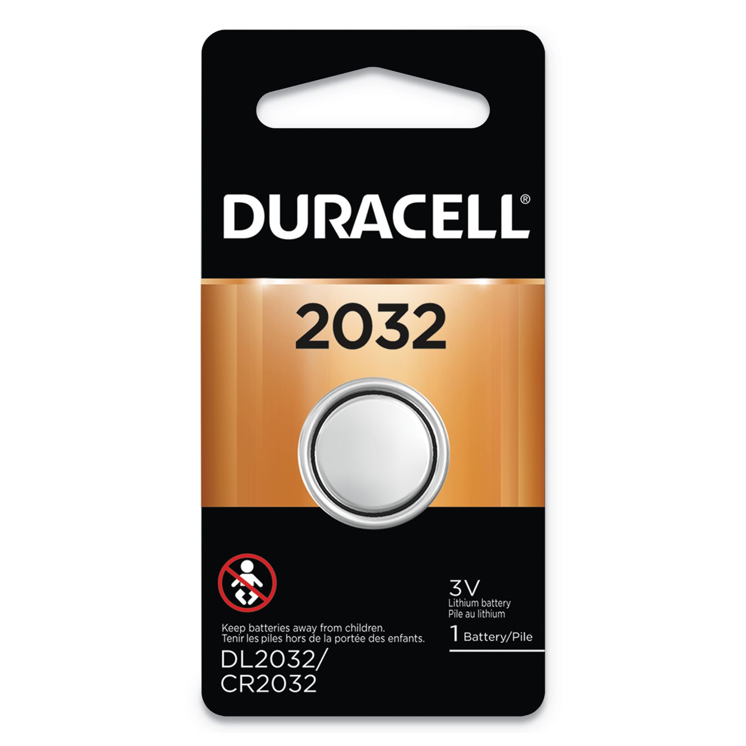  Duracell DL2032BPK Lithium Coin Battery, 2032, 6/Box (DURDL2032BPK) 