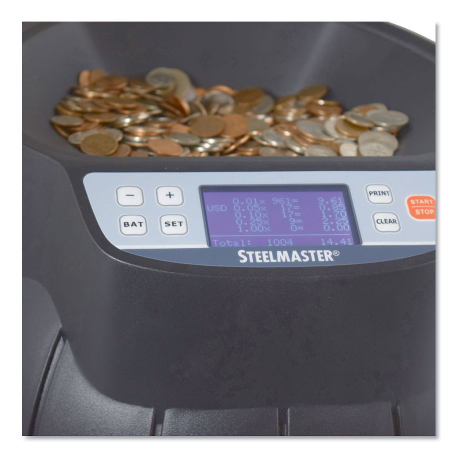 Steelmaster. 200200C Coin Counter/Sorter, Pennies Through Dollar Coins