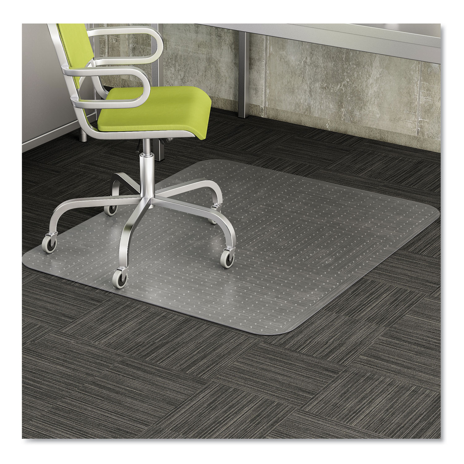 EconoMat Occasional Use Chair Mat for Low Pile Carpet, 45 x 53, Rectangular, CR