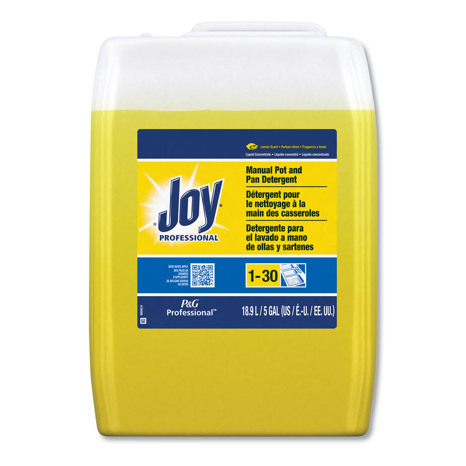 Joy® Dishwashing Liquid, Lemon, Five Gallon Cube