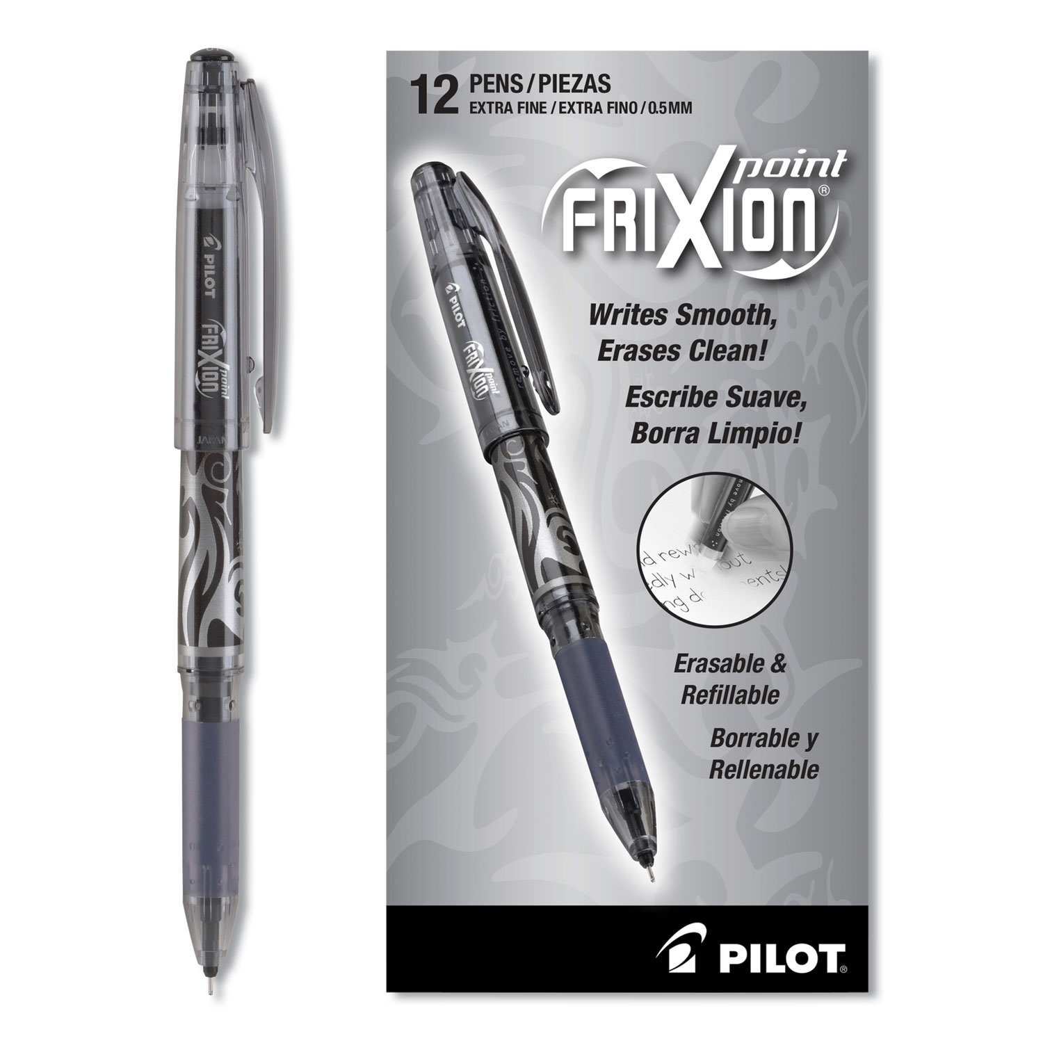 Pilot frixion erasable 0.5mm roller pen ----3 black