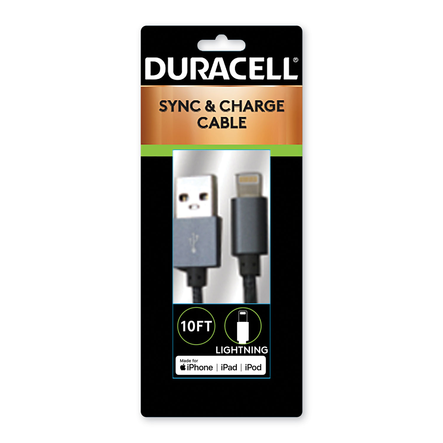  Duracell PRO905 Hi-Performance Sync And Charge Cable for iPhone, Micro USB, 10 ft (ECAPRO905) 