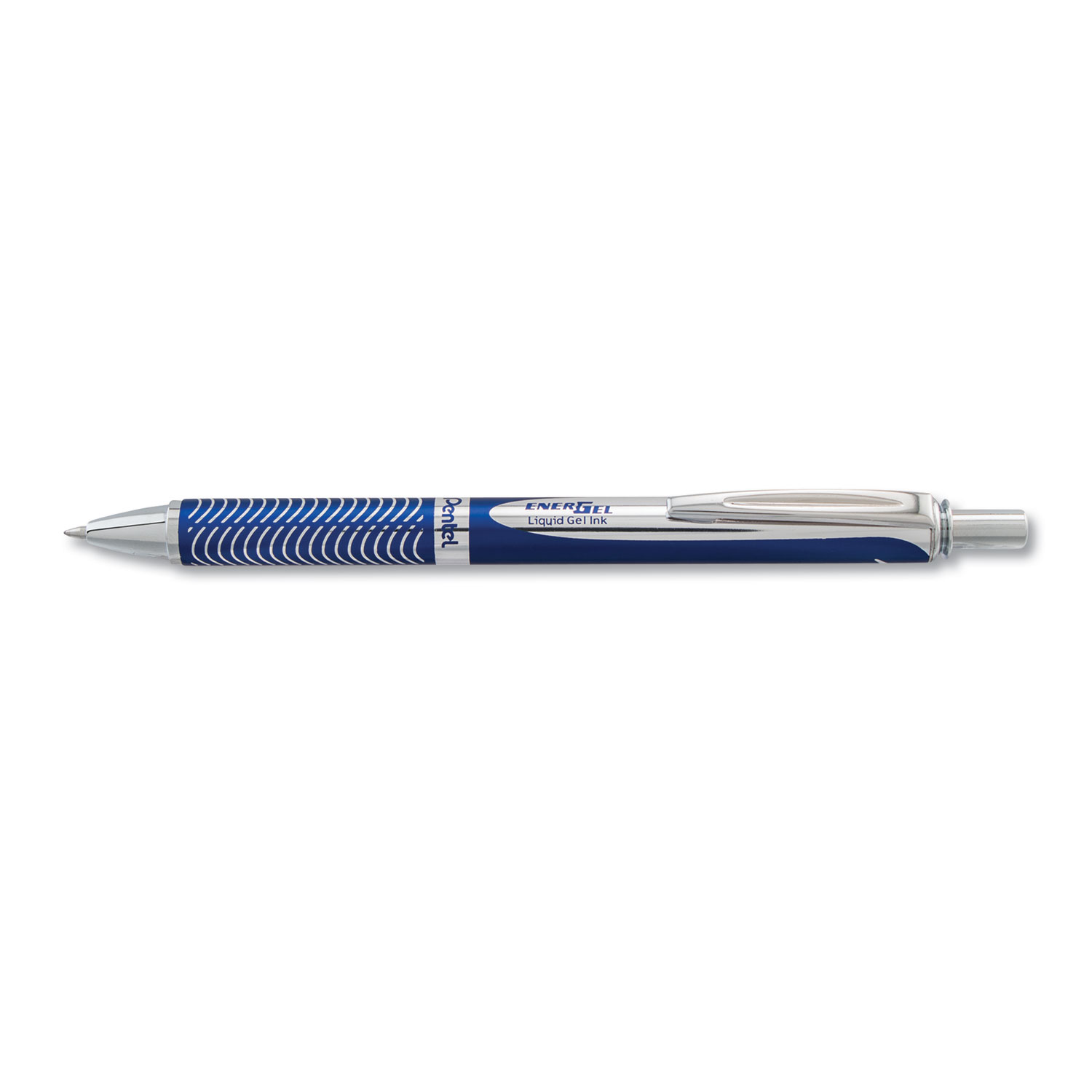 EnerGel Alloy RT Retractable Gel Pen, Medium 0.7mm, Black Ink, Blue Barrel