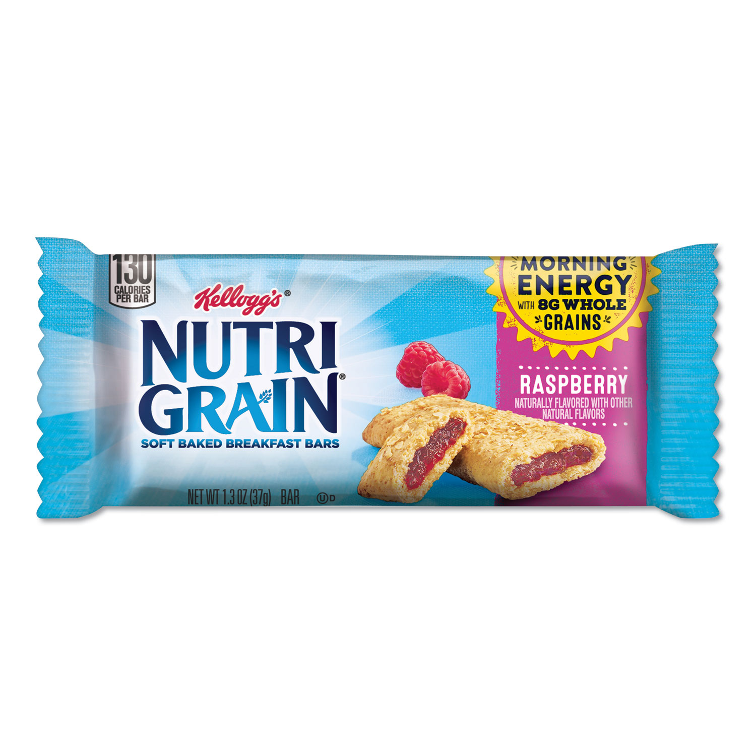  Kellogg's 3800035845 Nutri-Grain Cereal Bars, Raspberry, Indv Wrapped 1.3oz Bar, 16/Box (KEB35845) 
