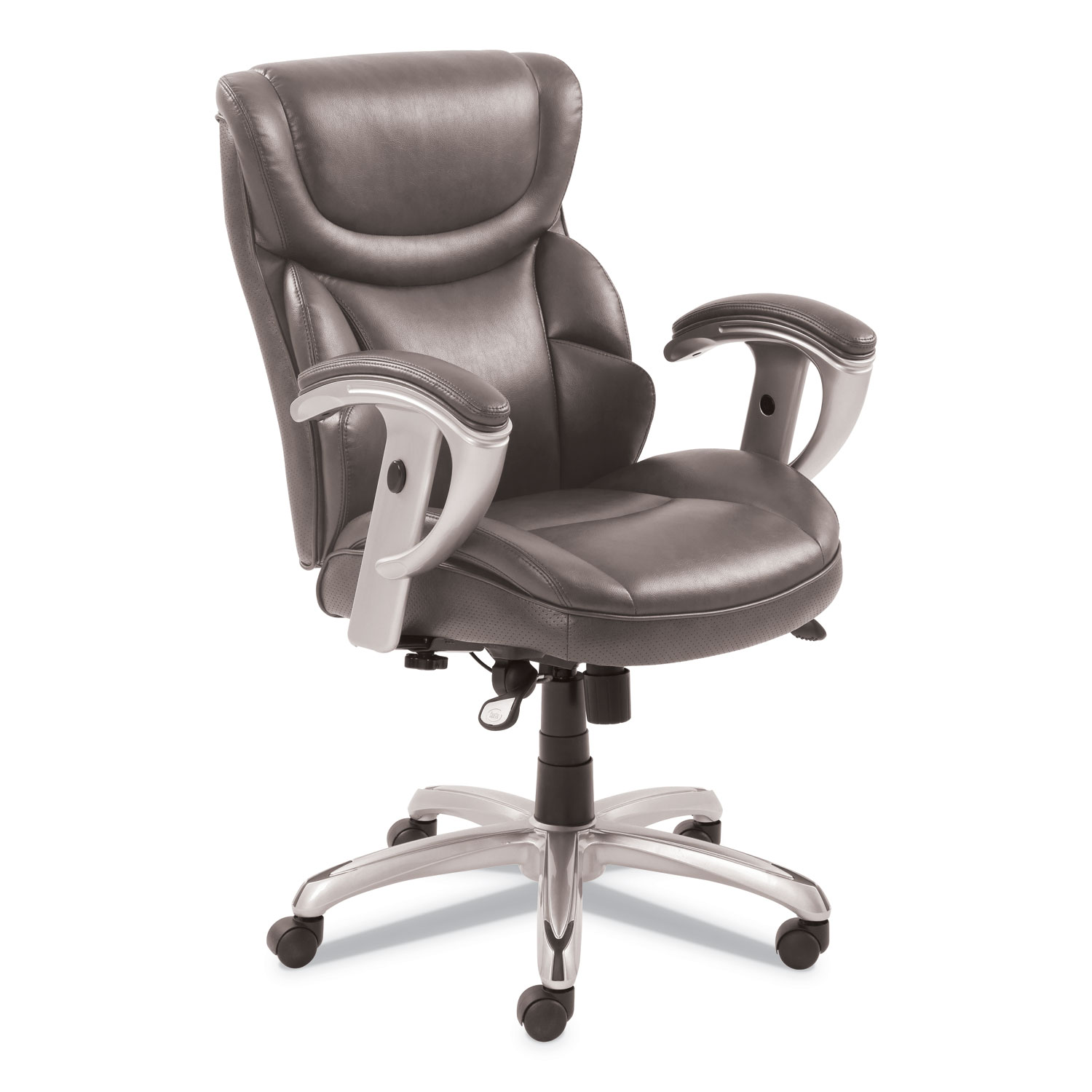  SertaPedic 49711GRY Emerson Task Chair, Supports up to 300 lbs., Gray Seat/Gray Back, Silver Base (SRJ49711GRY) 