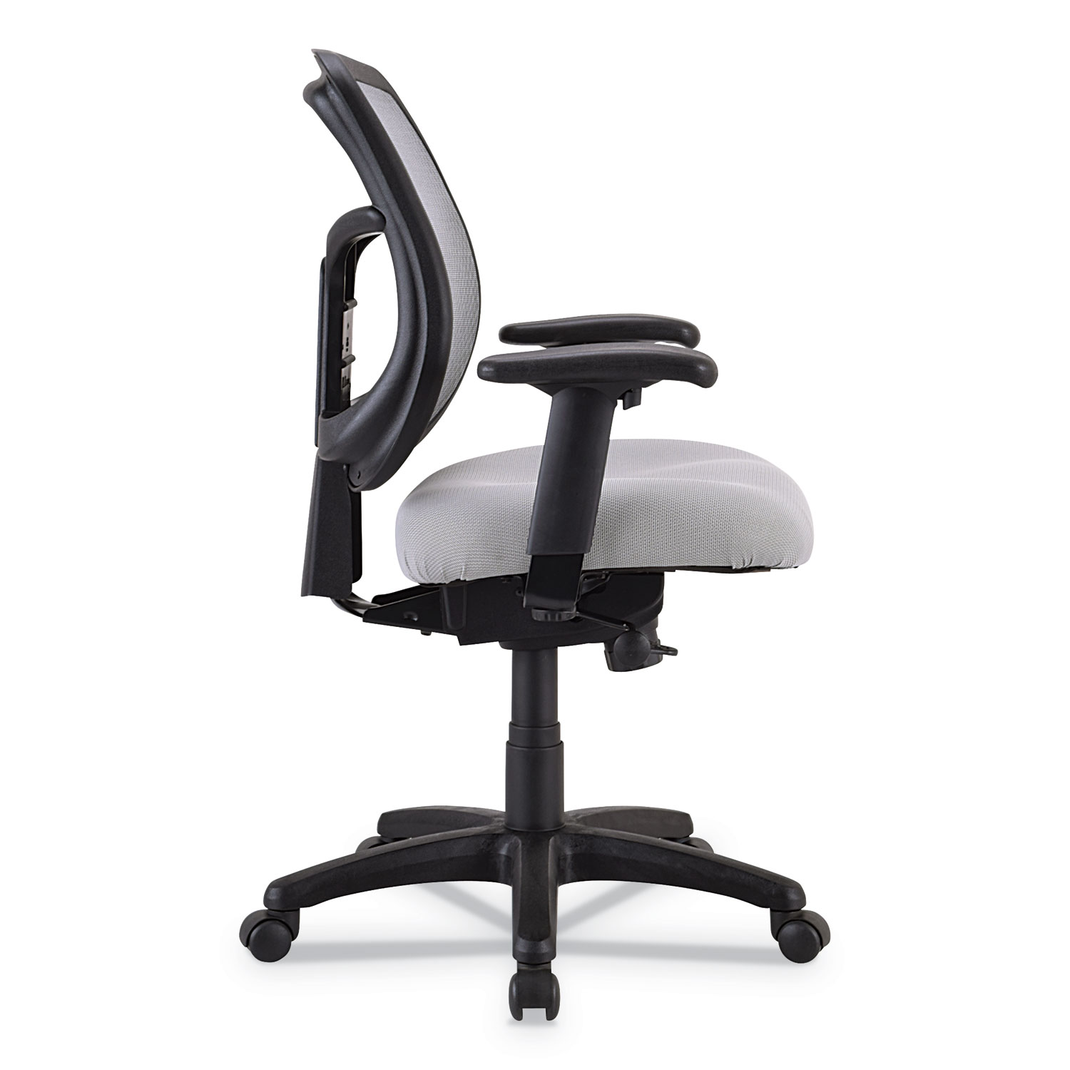 Apollo MidBack Mesh Chair, Silver Seat/Silver Back, Silver Base www