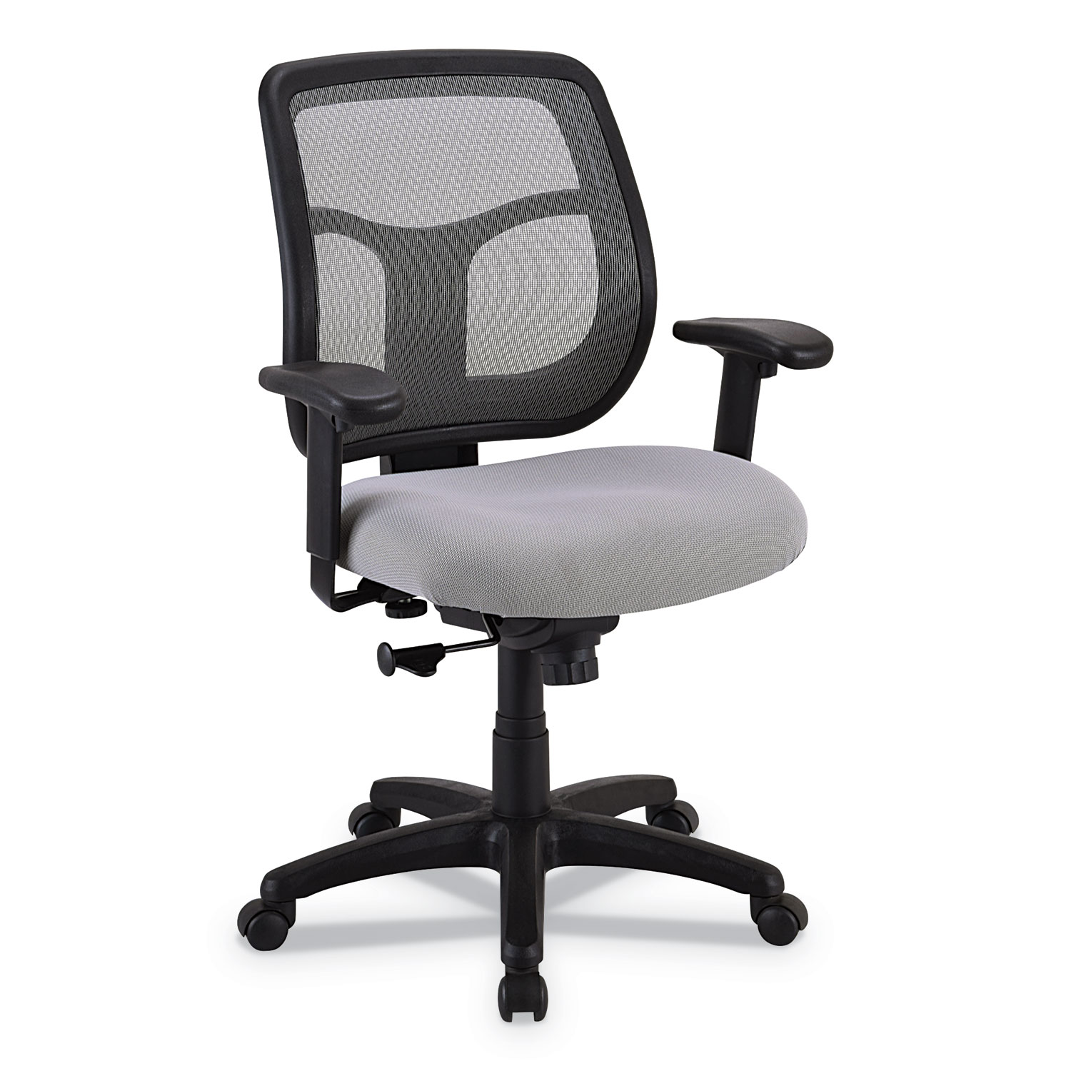  Eurotech MT9400SR Apollo Mid-Back Mesh Chair, Silver Seat/Silver Back, Silver Base (EUTMT9400SR) 