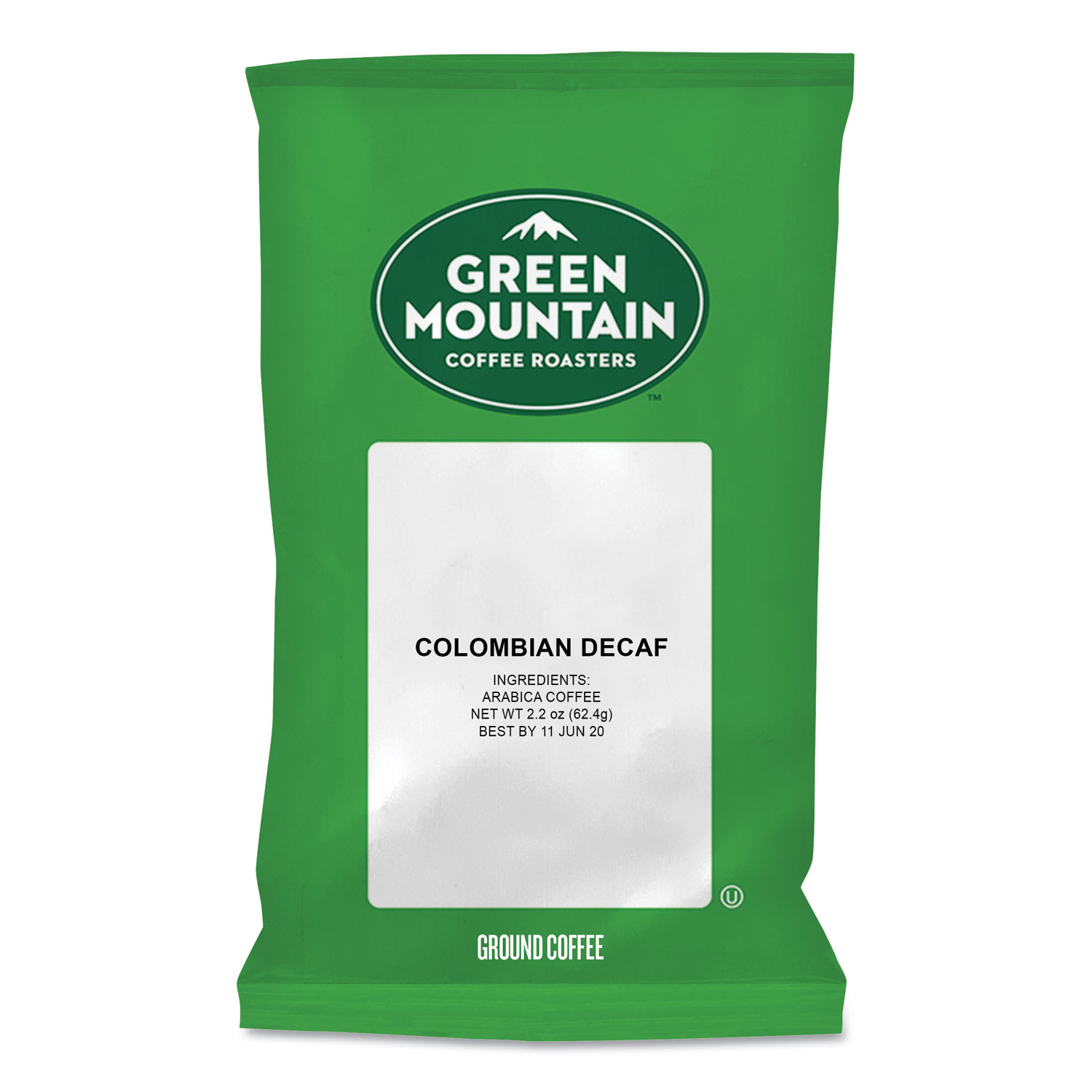  Green Mountain Coffee 5531 Colombian Decaf Coffee Fraction Packs, 2.2oz, 50/Carton (GMT5531) 