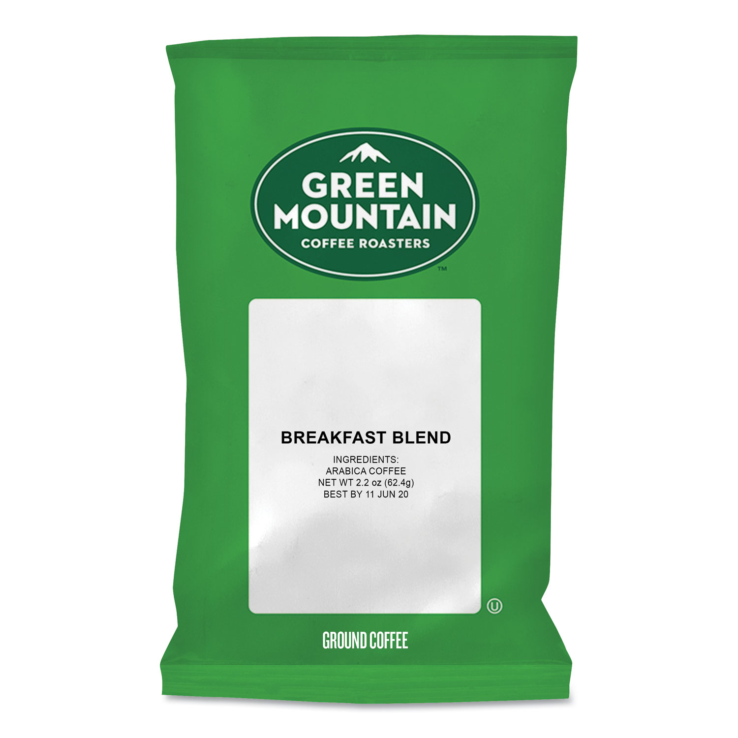  Green Mountain Coffee 4432 Breakfast Blend Coffee Fraction Packs, 2.2oz, 100/Carton (GMT4432) 