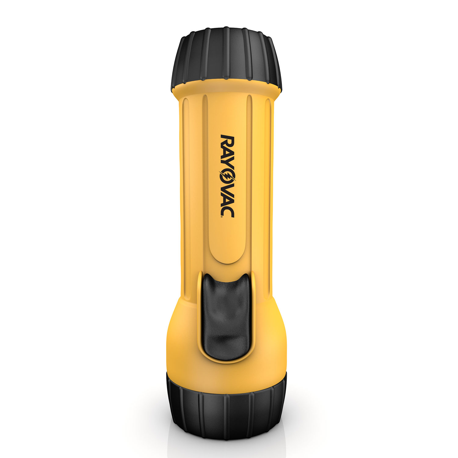  Rayovac WHK2D-BULKA Industrial Tough Flashlight, 2 D Batteries (Sold Separately), Yellow/Black (RAYWHK2DBULKA) 