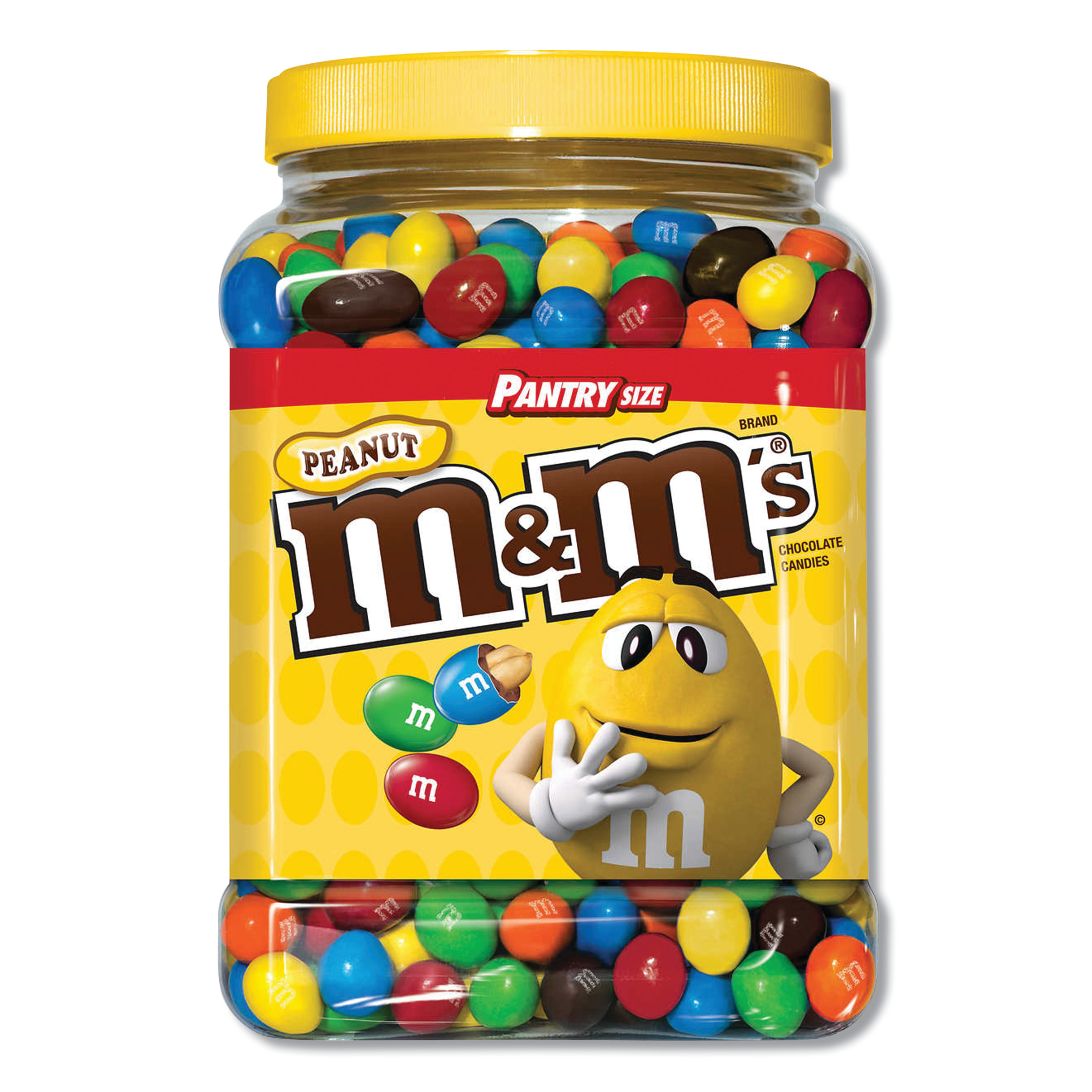  M & M's 1207596 Milk Chocolate Coated Candy with Peanut Center, 62 oz Tub (MNM1207596) 