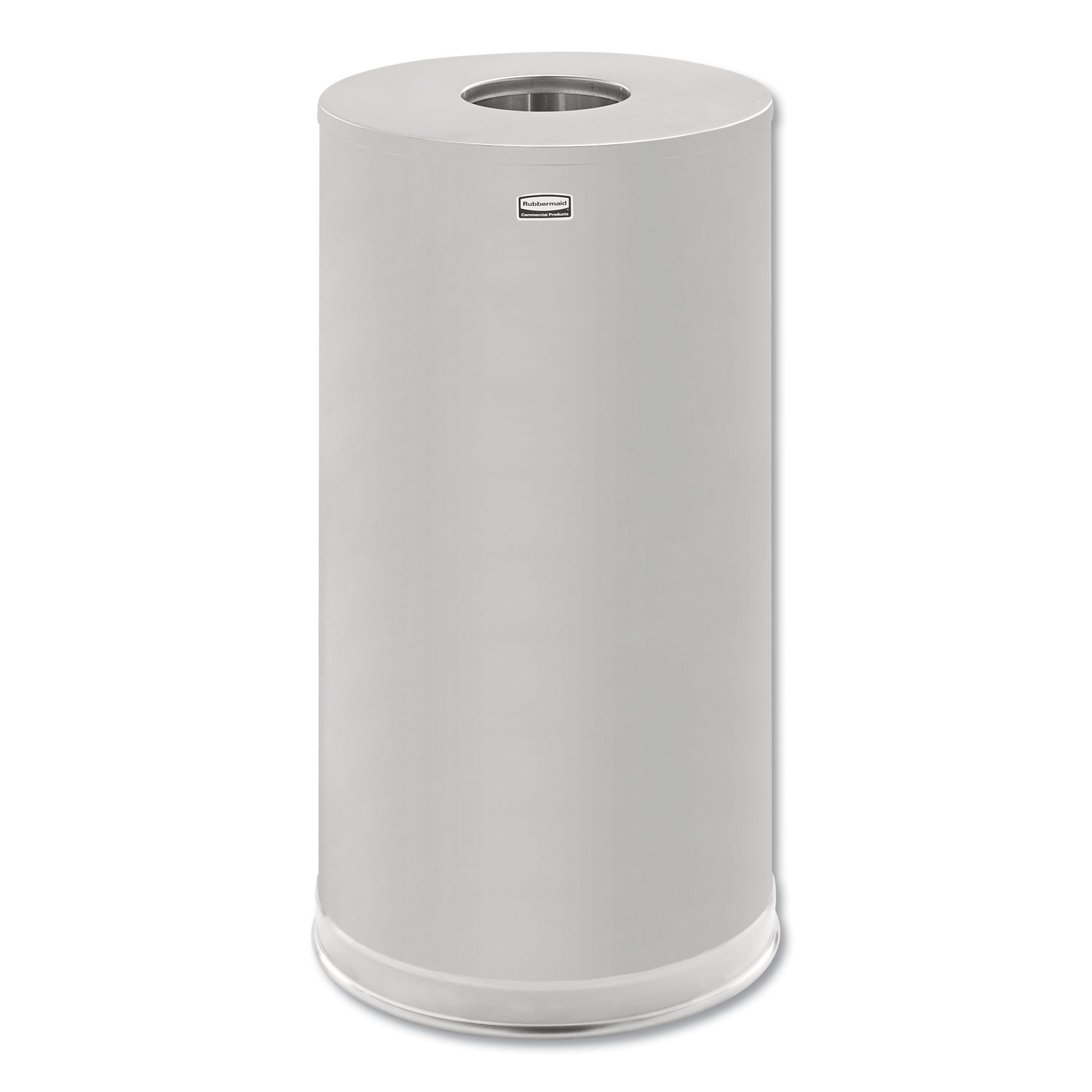  Rubbermaid Commercial FGCC16SSSGL European and Metallic Series Drop-In Top Receptacle, Round, 15 gal, Satin Stainless (RCPCC16SSSGL) 