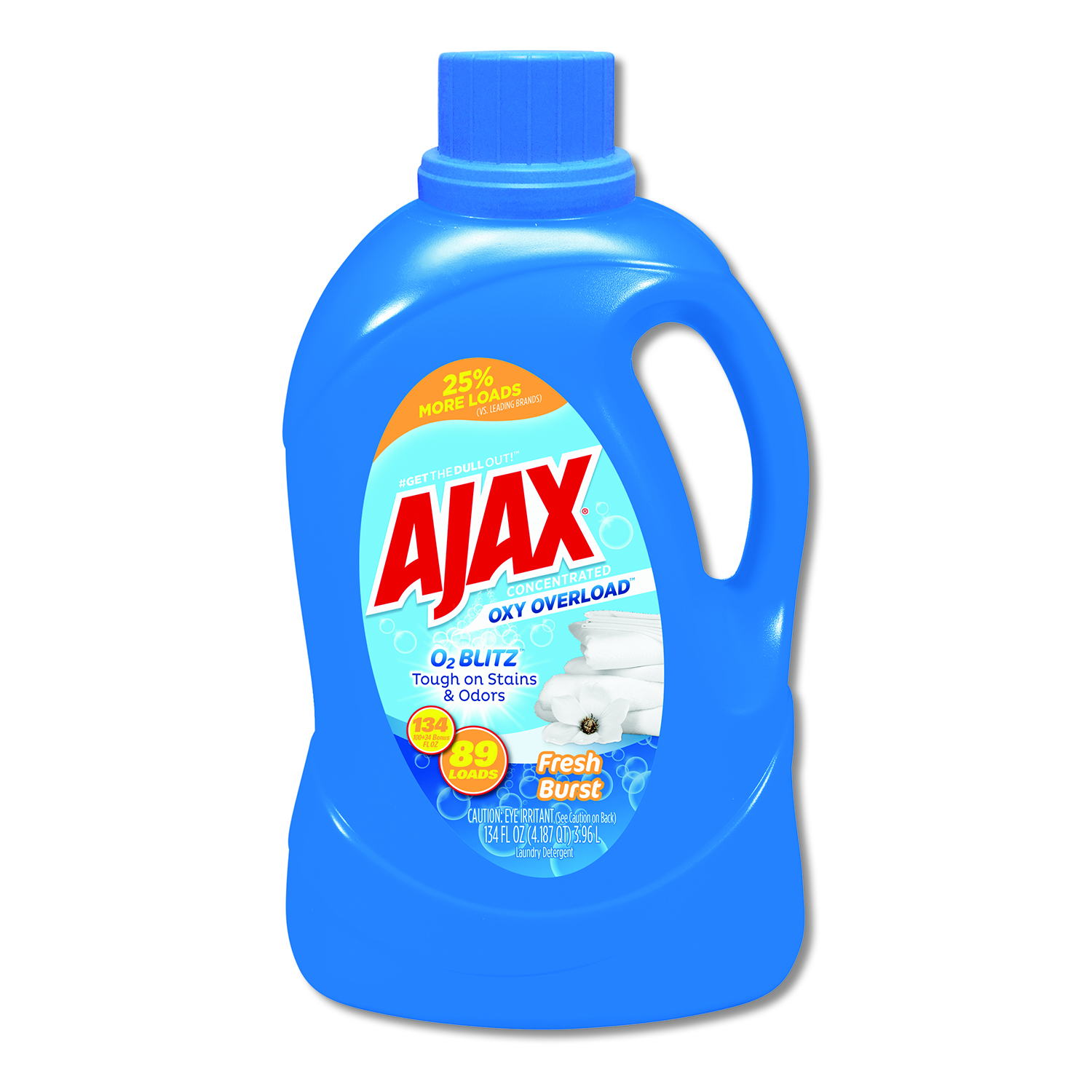  Ajax AJAXX42 Oxy Overload Laundry Detergent, Fresh Burst Scent, 134 oz Bottle, 4/Carton (PBCAJAXX42) 