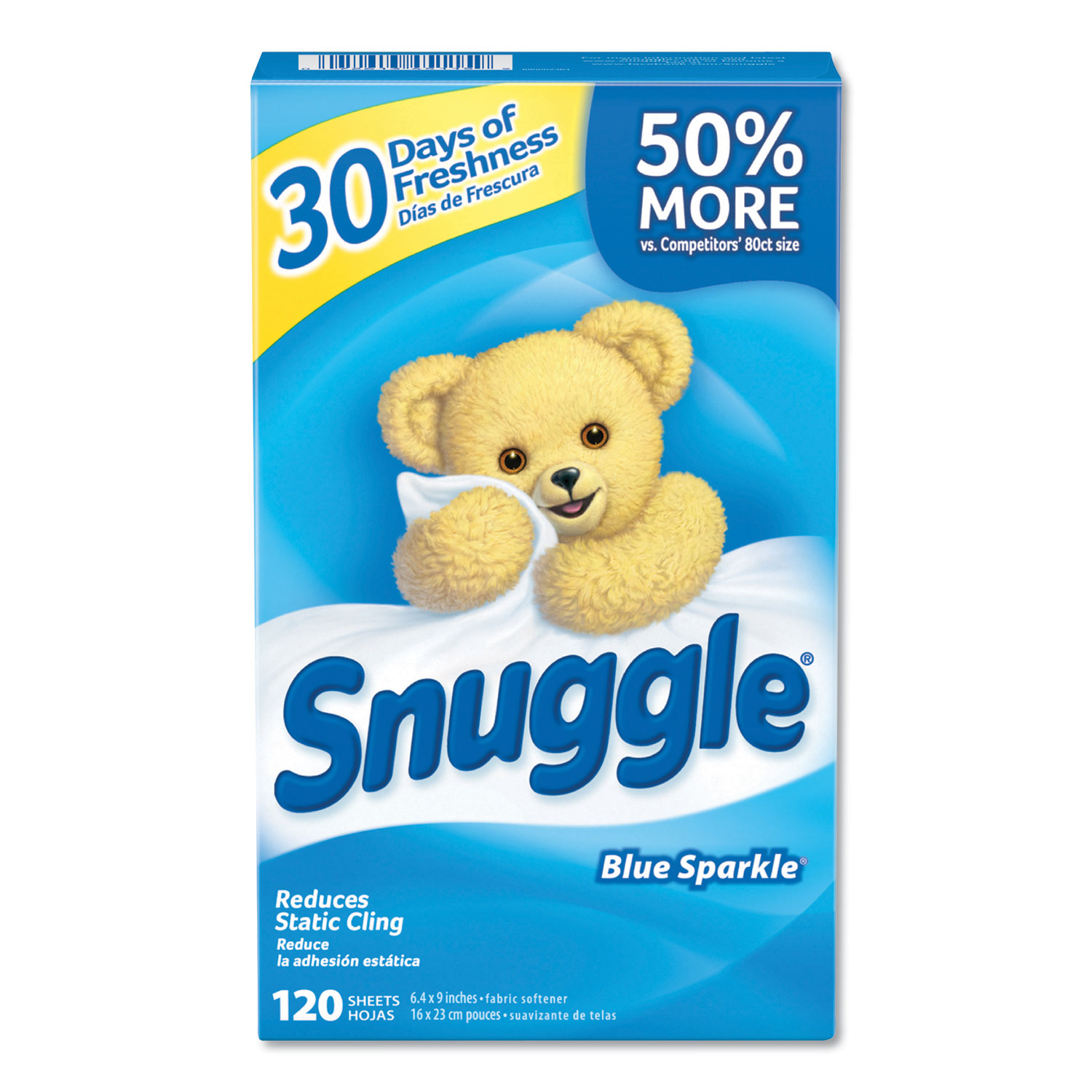  Snuggle 45115 Fabric Softener Sheets, Fresh Scent, 120 Sheets/Box, 6 Boxes/Carton (DIA45115) 