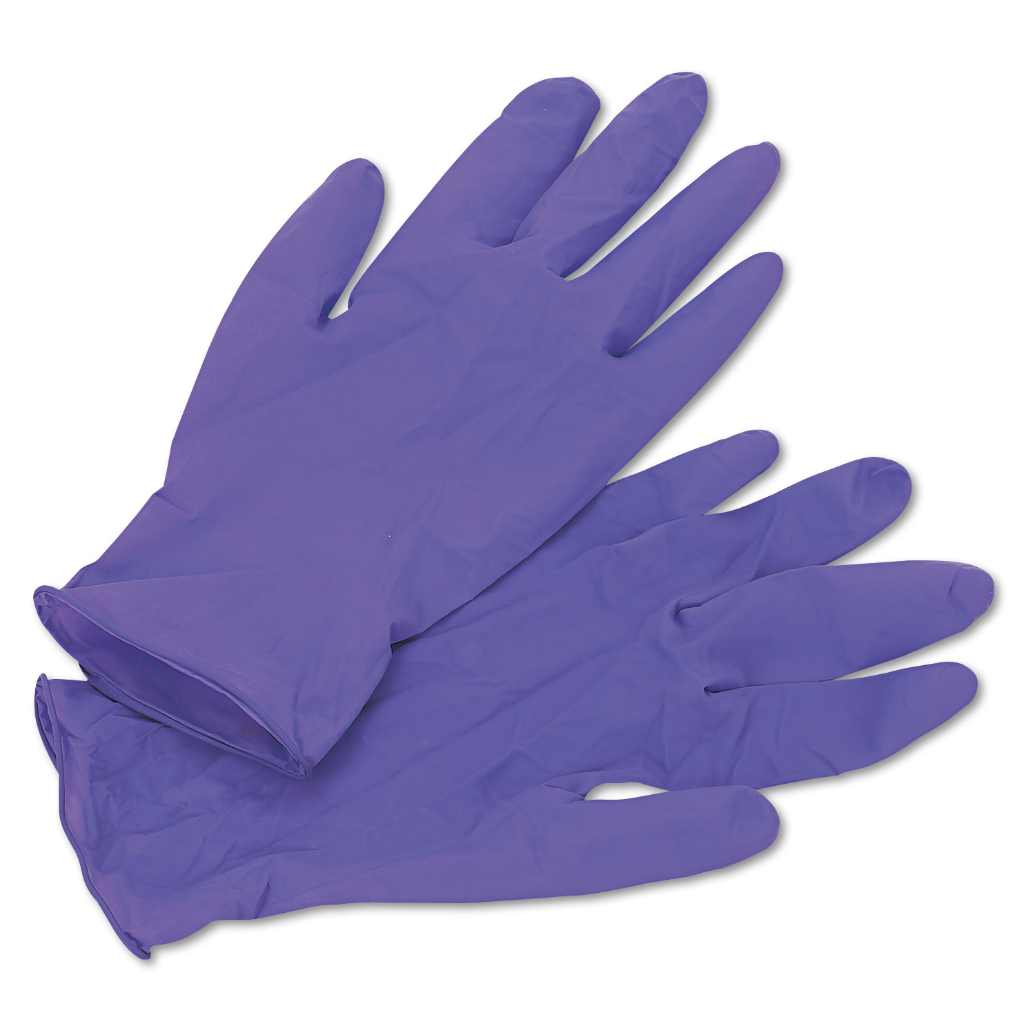 purple plastic gloves