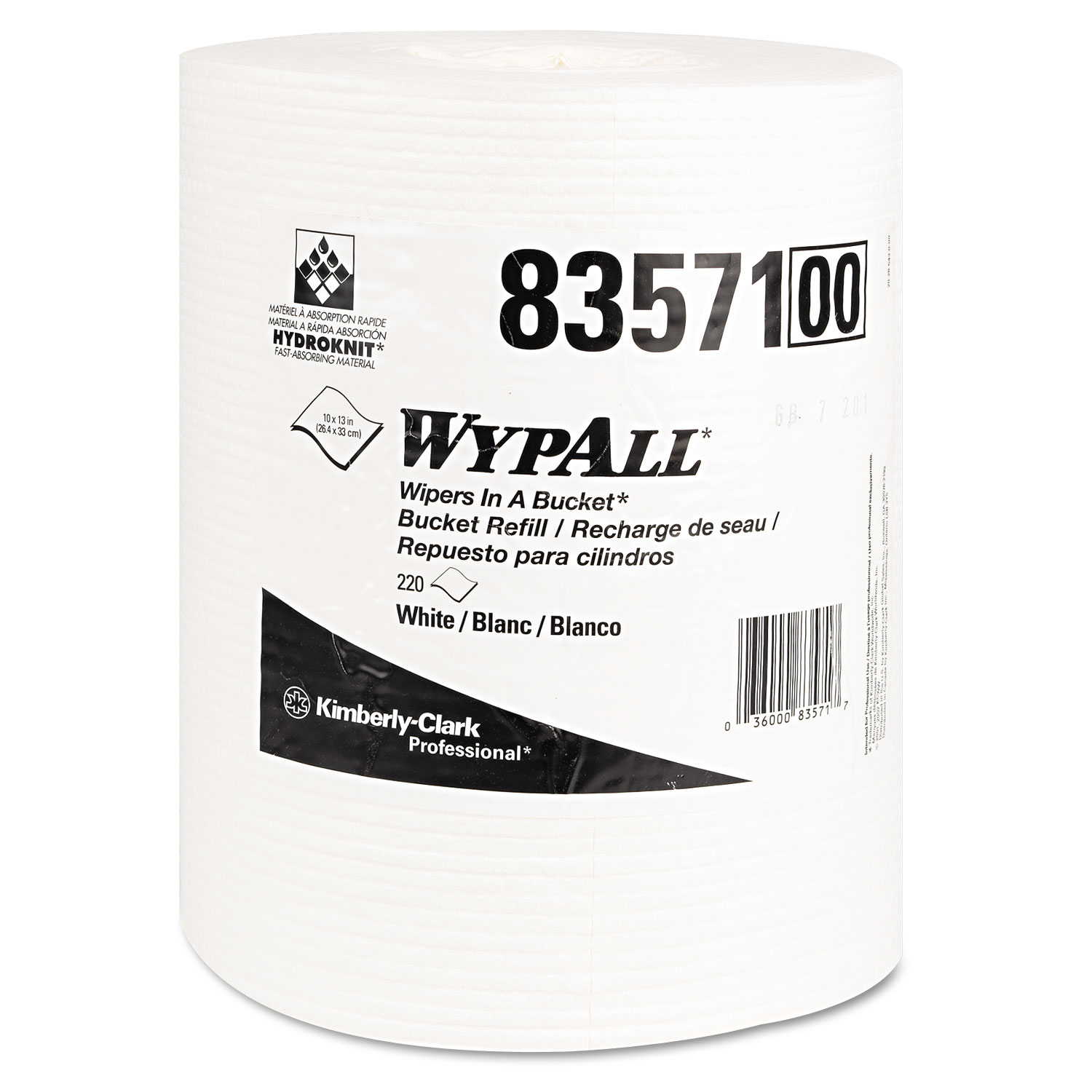  WypAll KCC 83571 X70 Wipers in a Bucket Refills, No Bucket, 10 x 13, 220/Rolls, 3 Rolls/Carton (KCC83571) 