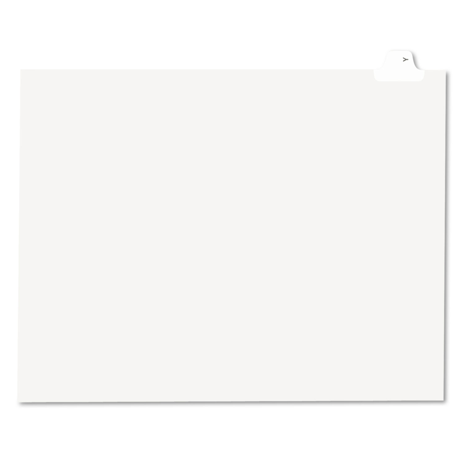 80000 Series Legal Index Dividers, Side Tab, Printed Y, White, 25/Pack